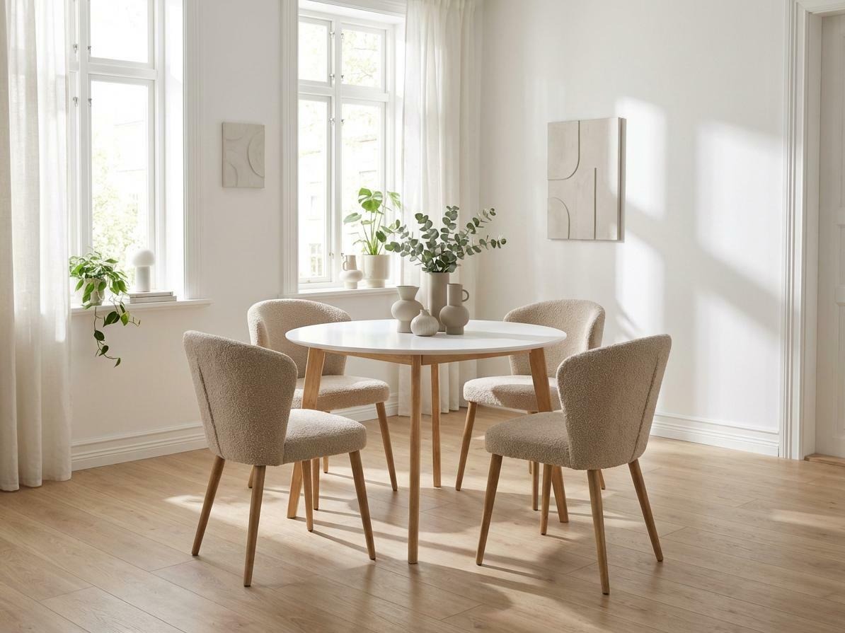 Tisch Brea 110 (Weiss + Eichenholzoptik)
