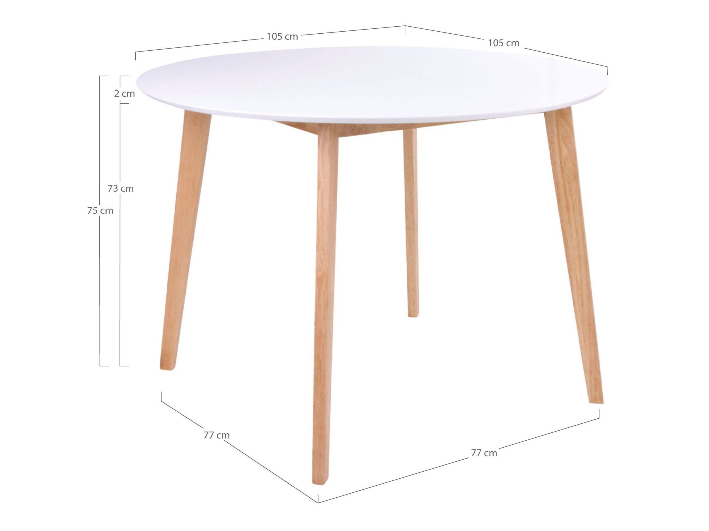 Tisch Brea 110 (Weiss + Eichenholzoptik)