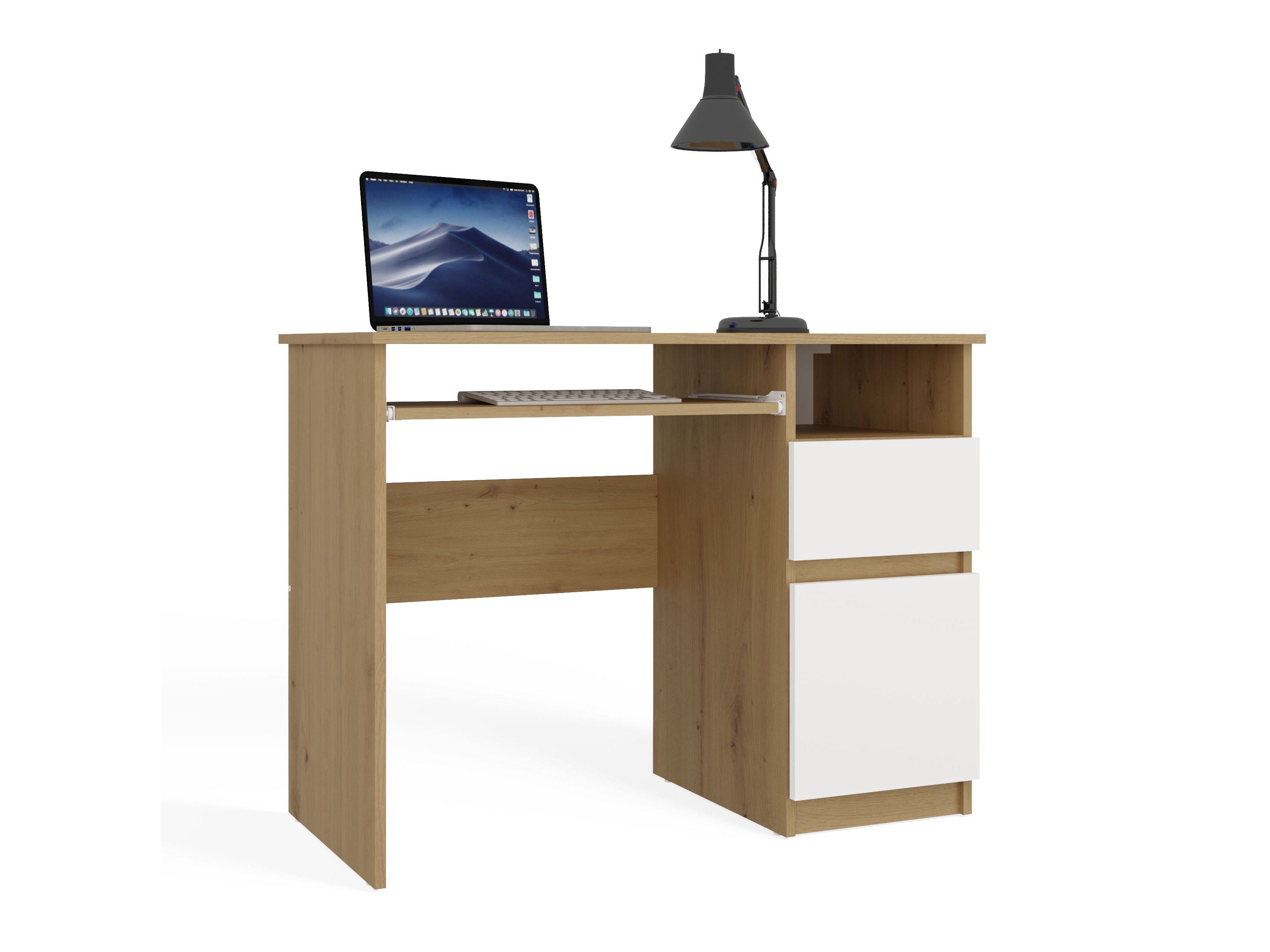 Bürotisch Mandeville 269 (Artisan Eichenholzoptik + Weiss)