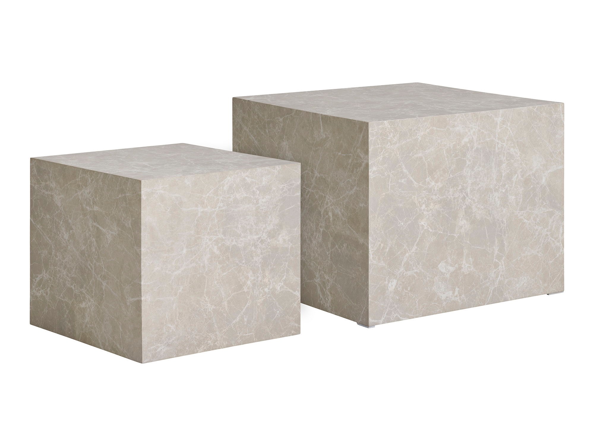 Couchtischset Catavie 103 (Beige + Grauer Marmor)
