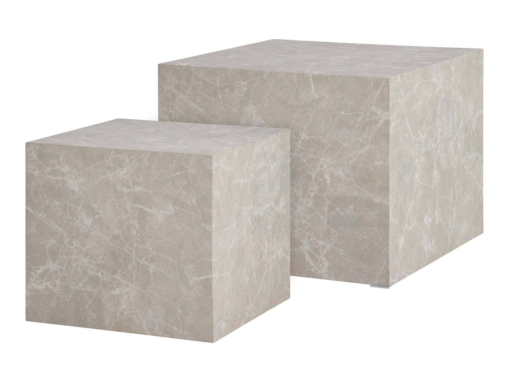 Couchtischset Catavie 103 (Beige + Grauer Marmor)