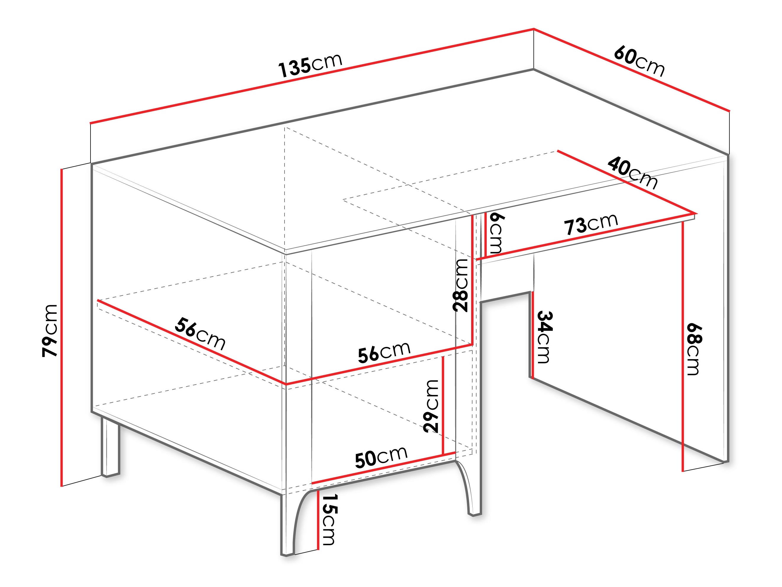 Bürotisch Mavtoru 108 (Schwarz)