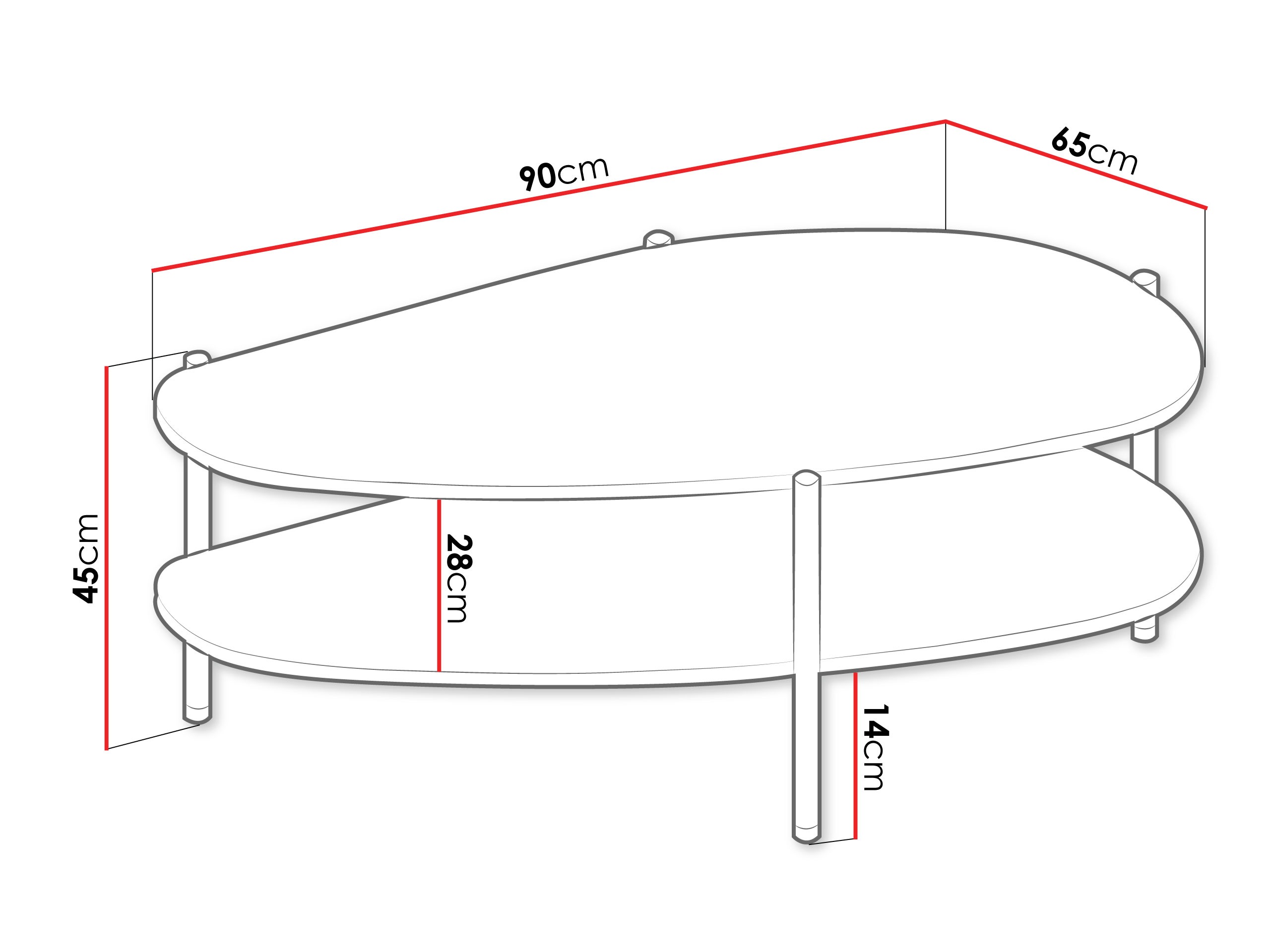 Couchtisch Mavtoru 109 (Schwarz)