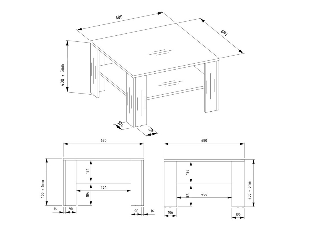 Couchtisch Mandeville 358