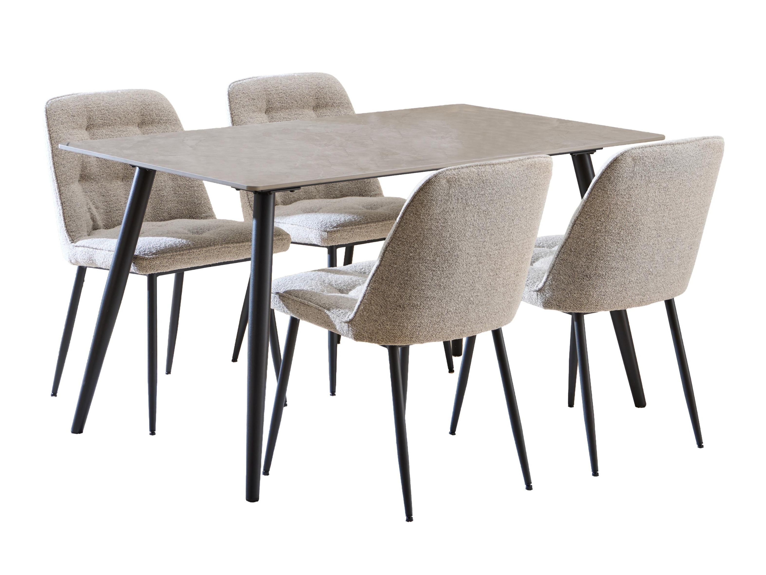 Essgruppe Norsica 1012 (Beige + Schwarz)
