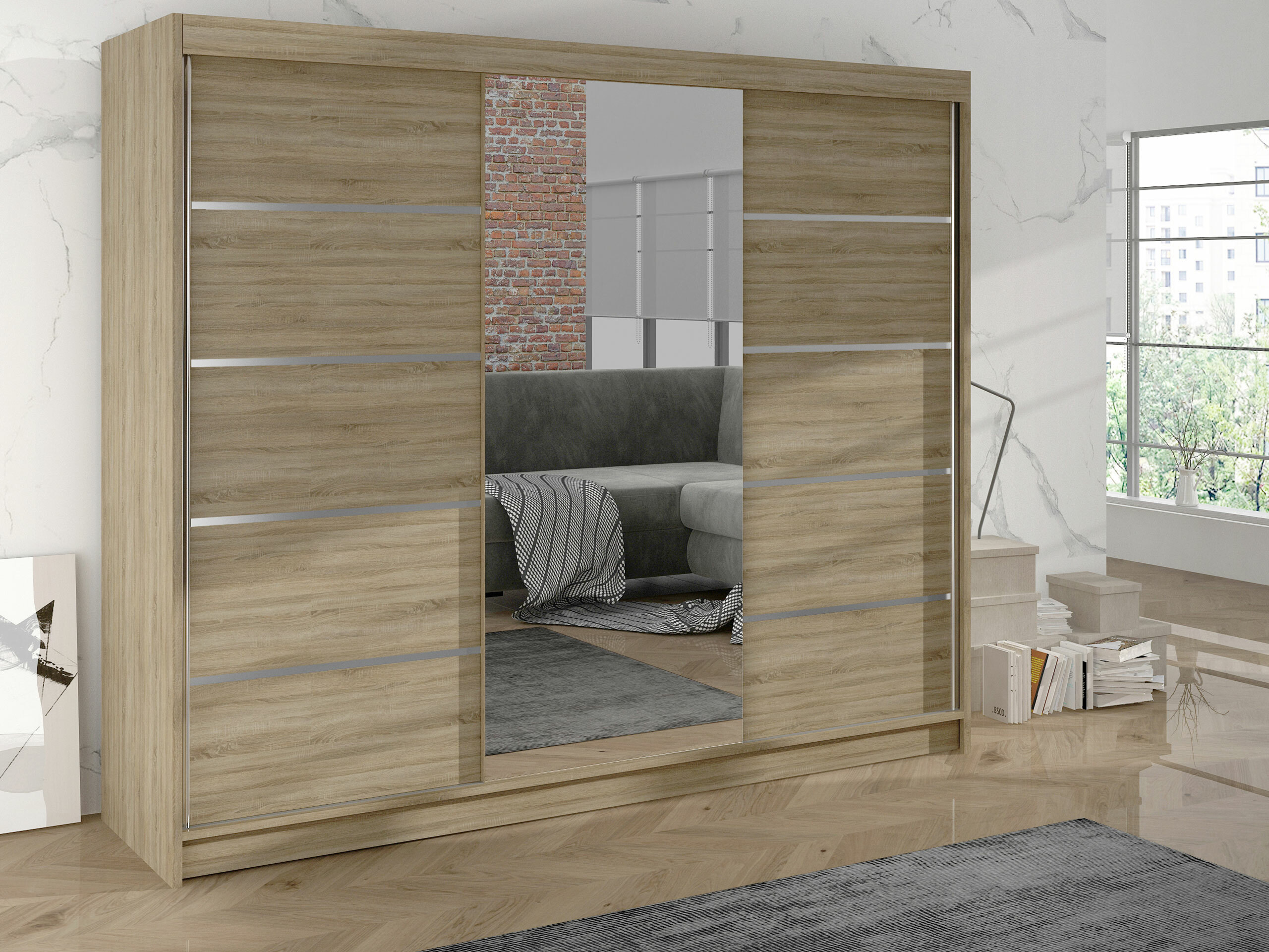 Kleiderschrank Closico 161 (Sonoma eichenholz)