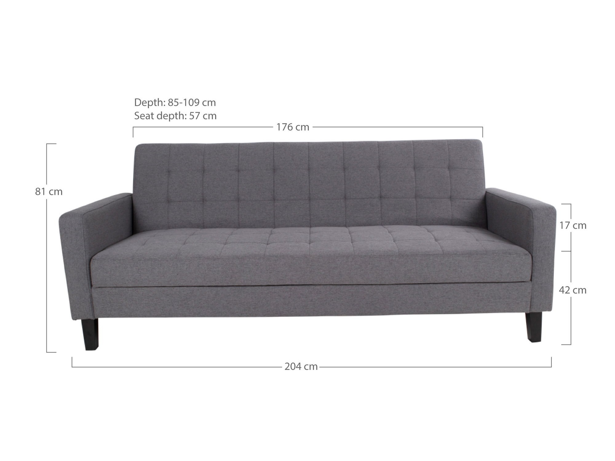 Schlafsofa Brea 204 (Grau)