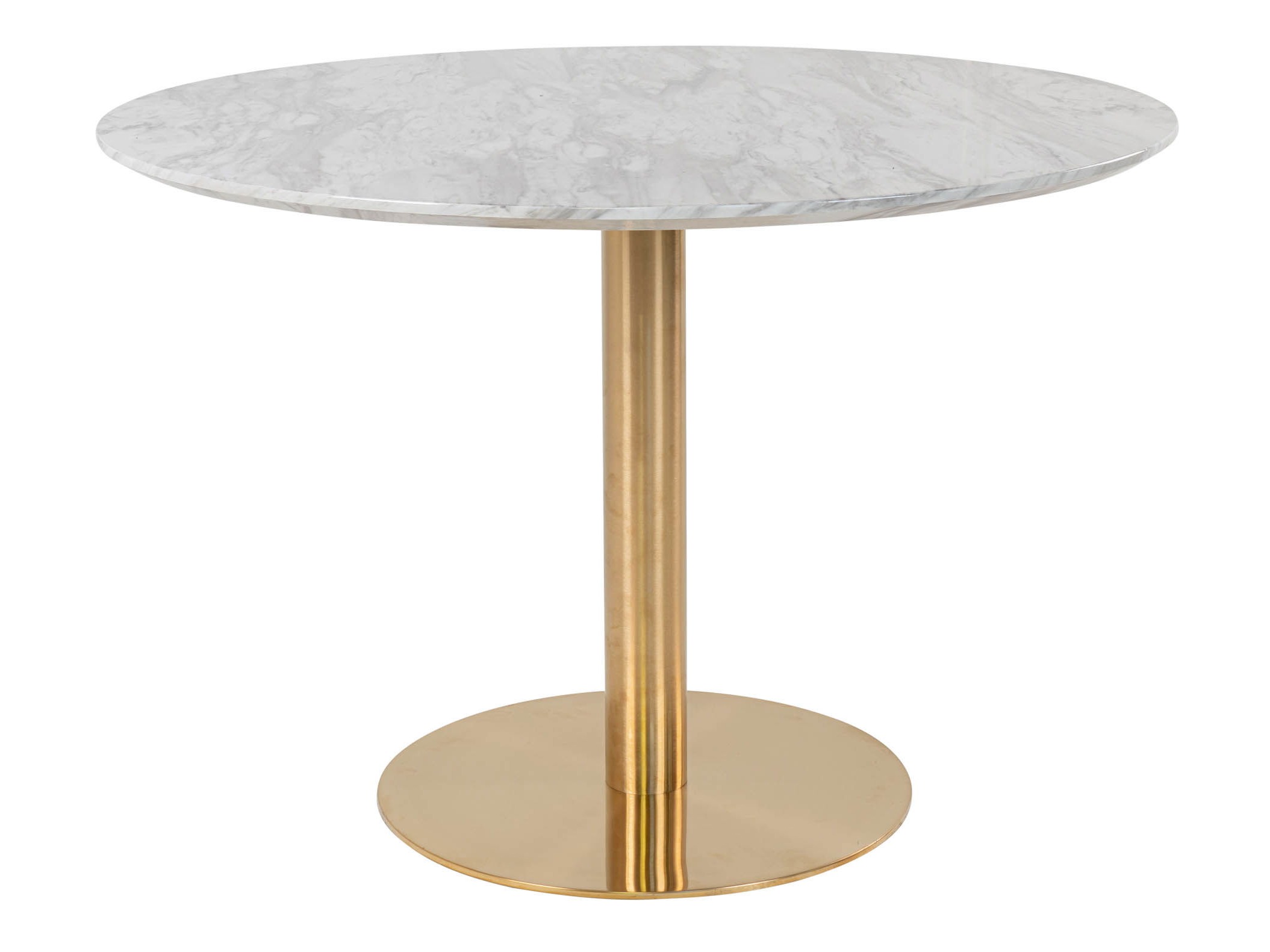 Tisch Elbelia 103 (Gold + Weisser Marmor)