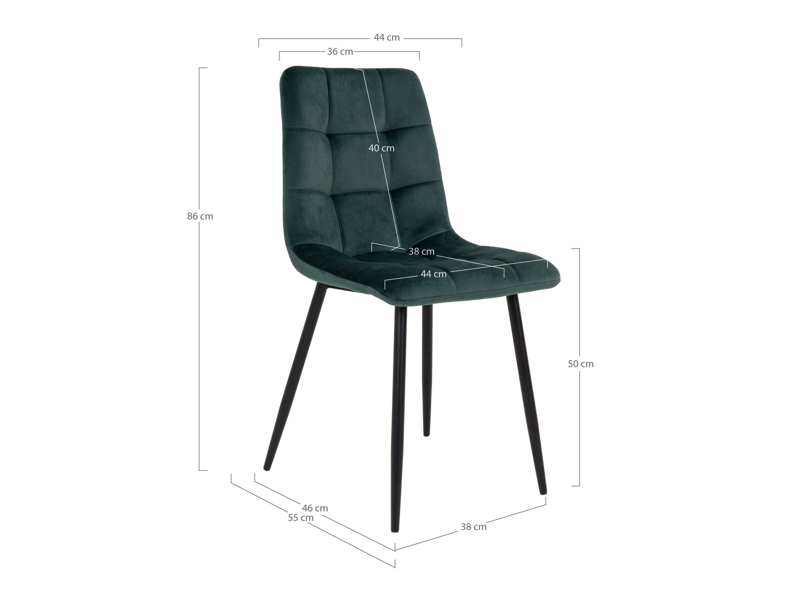 Stuhl Brea 227 (Schwarz + Grün)