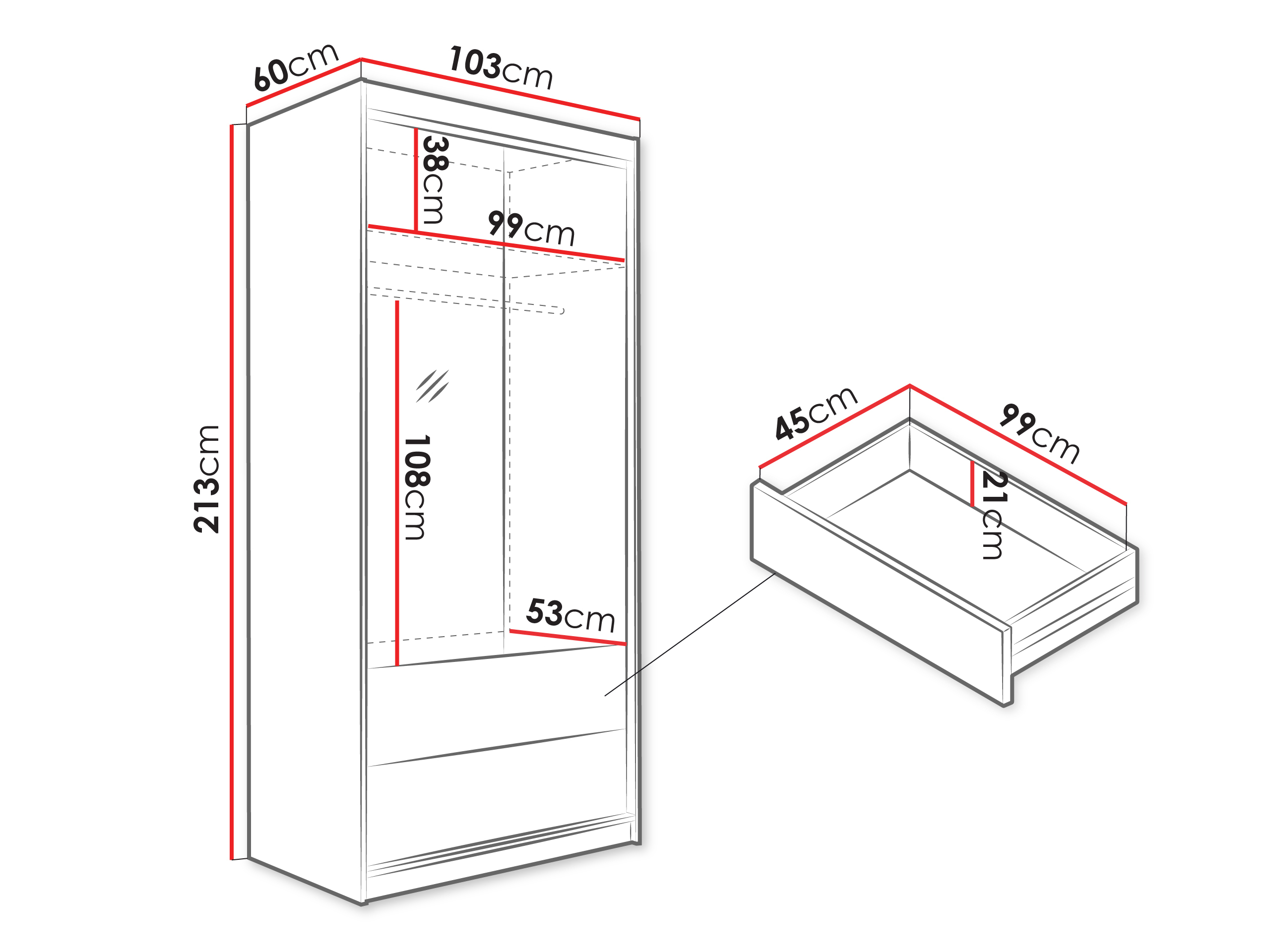 Kleiderschrank Honolulu 245