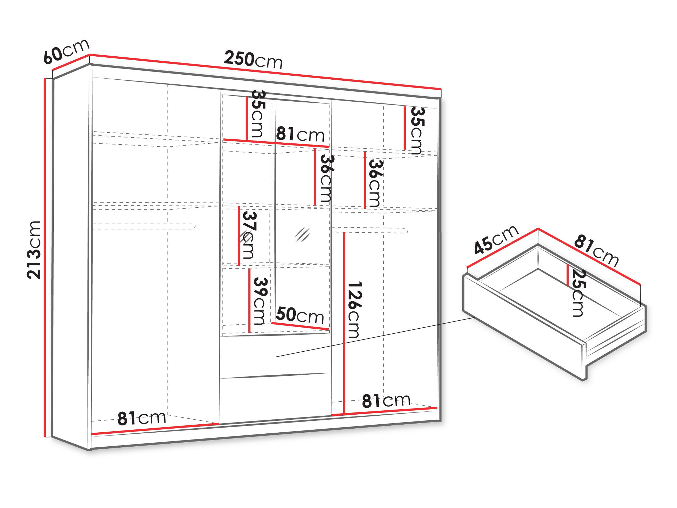Kleiderschrank Honolulu 247