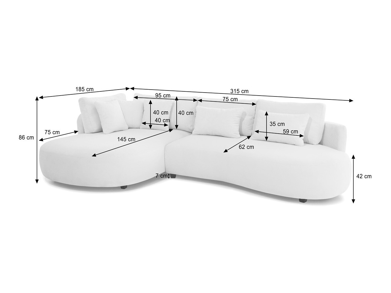 Ecksofa Margate 136 (Fredo 30)