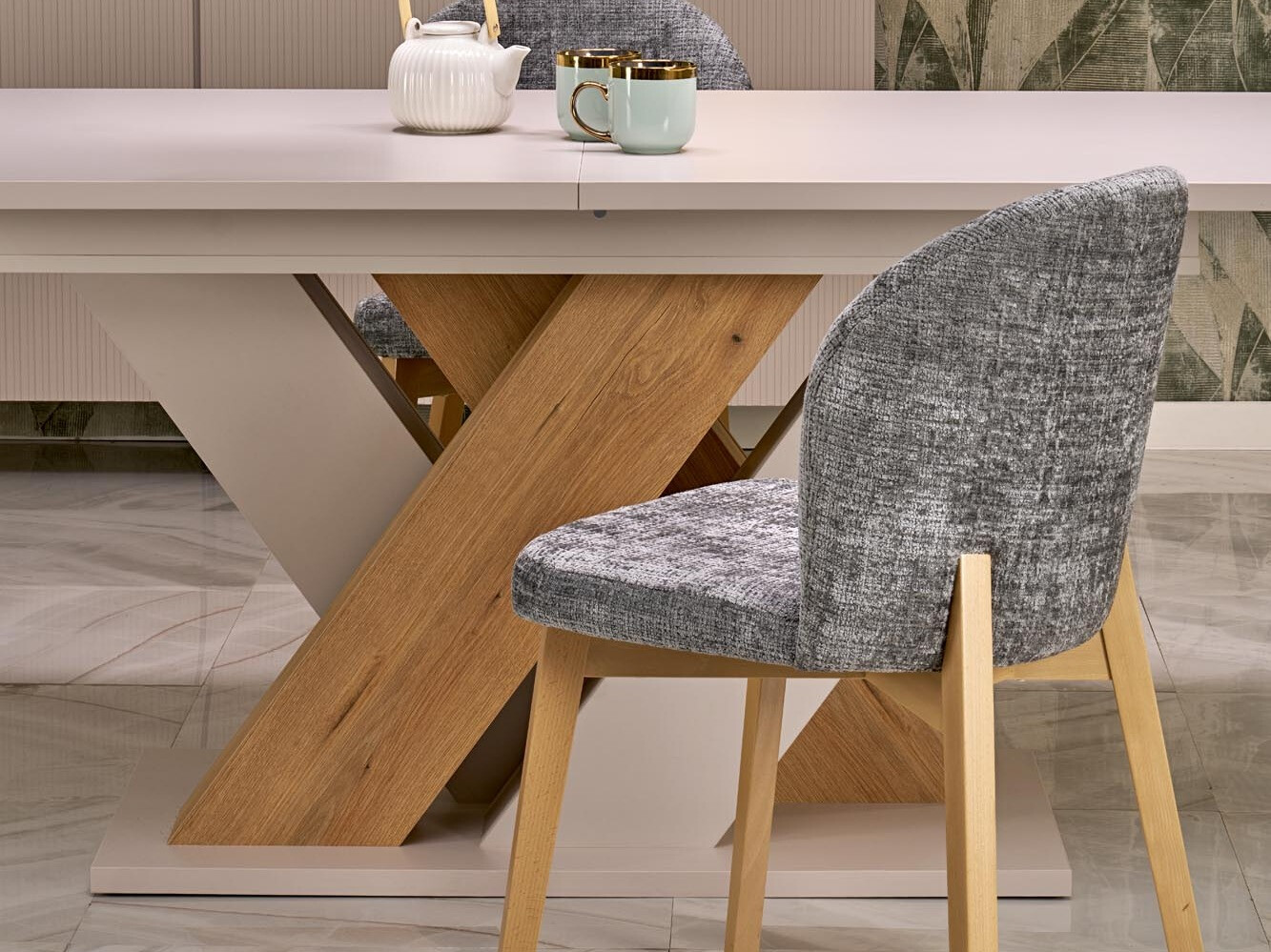 Tisch Houston 2091 (Eichenholzoptik + Kaschmir)