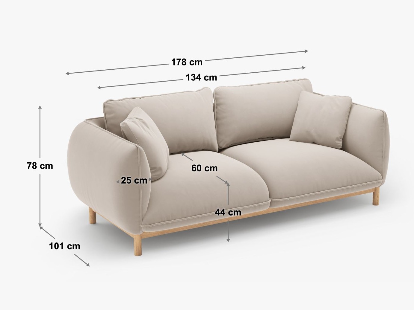 Sofa Romvese 100 (Wind 89)