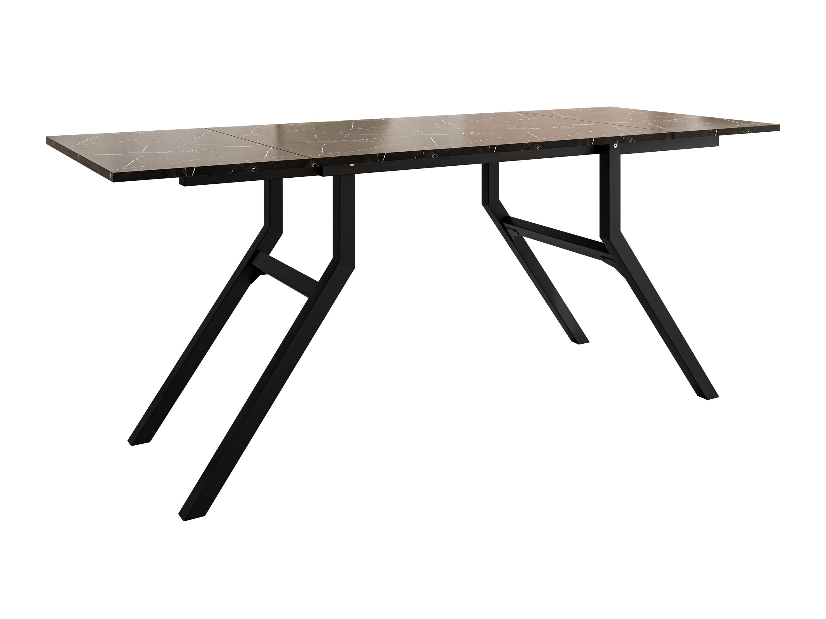 Couchtisch-Transformer Oswego 151 (Schwarzer Marmor + Schwarz)