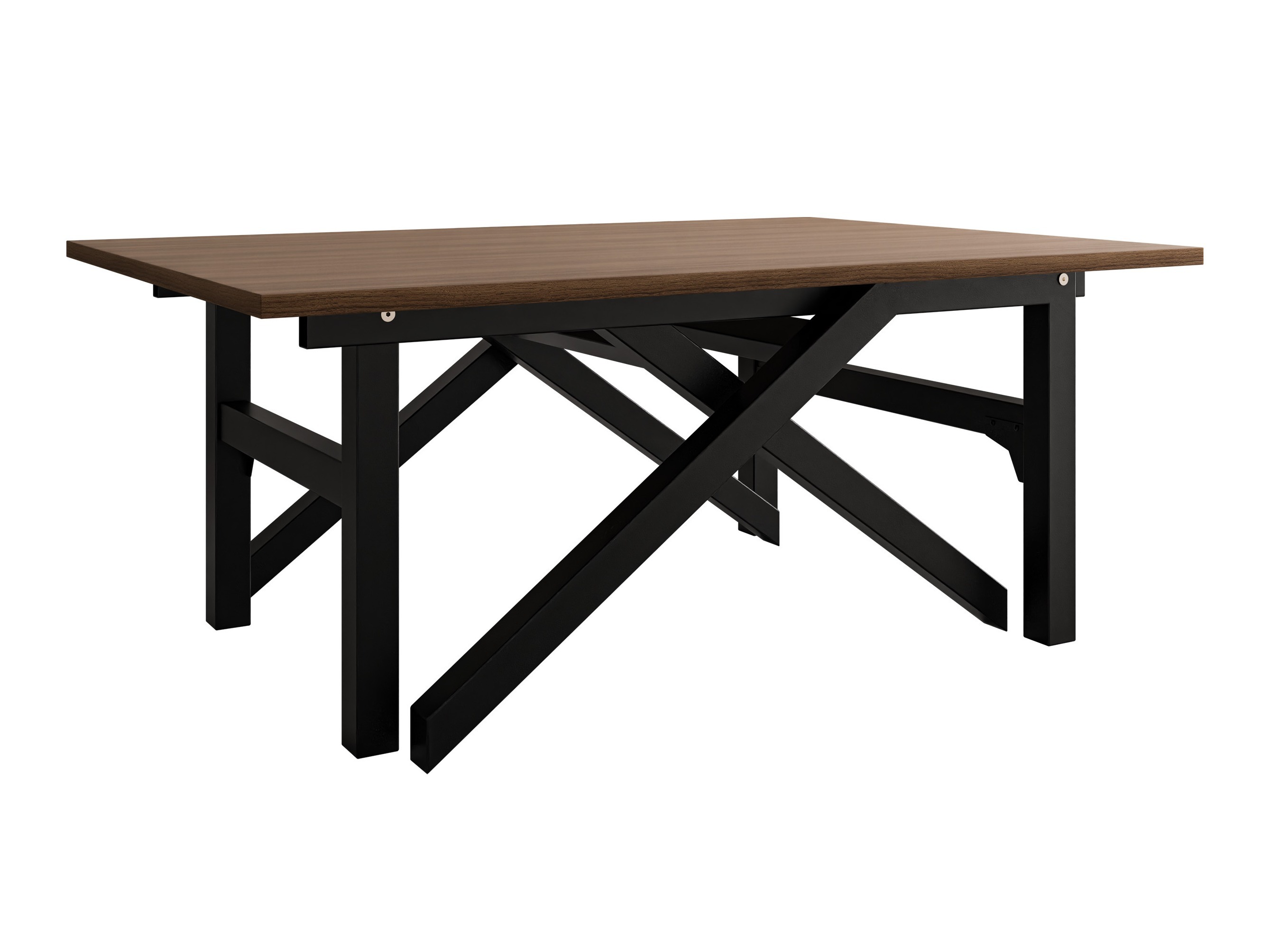 Couchtisch-Transformer Oswego 151 (Walnussholzoptik + Schwarz)