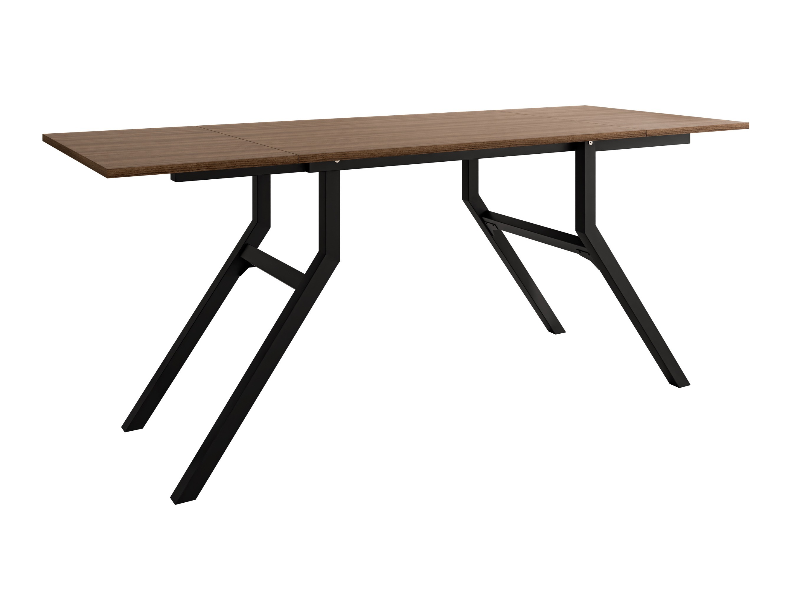 Couchtisch-Transformer Oswego 151 (Walnussholzoptik + Schwarz)