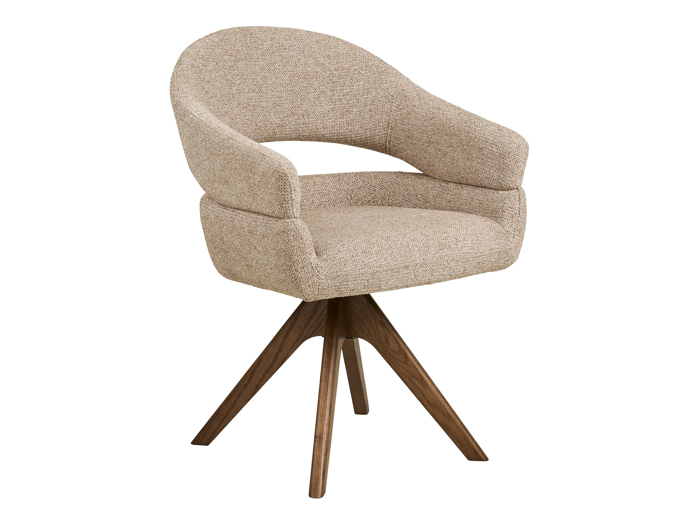 Stuhl Brea 239 (Beige + Eichenholzoptik dunkel)
