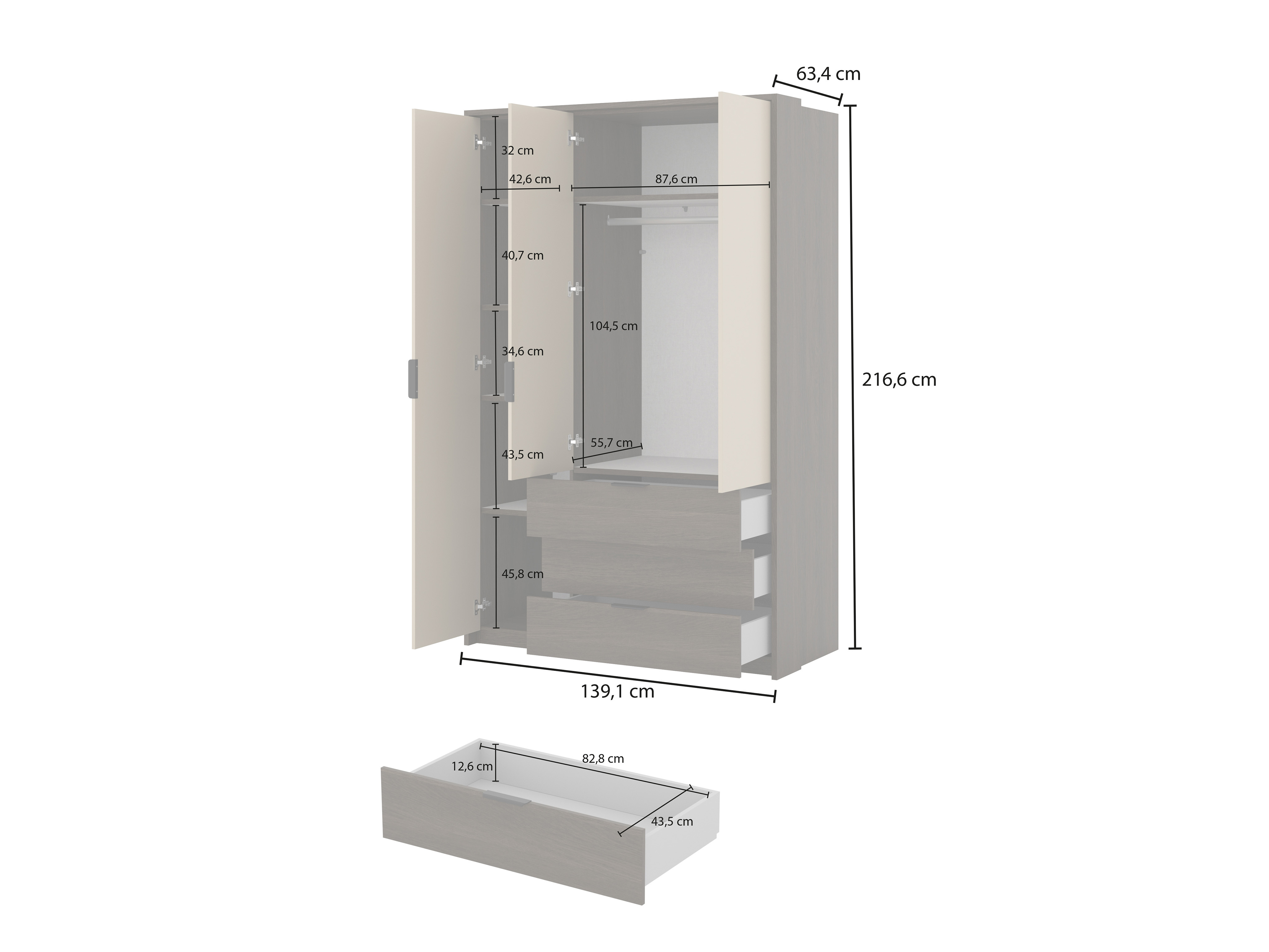 Kleiderschrank Austin 385