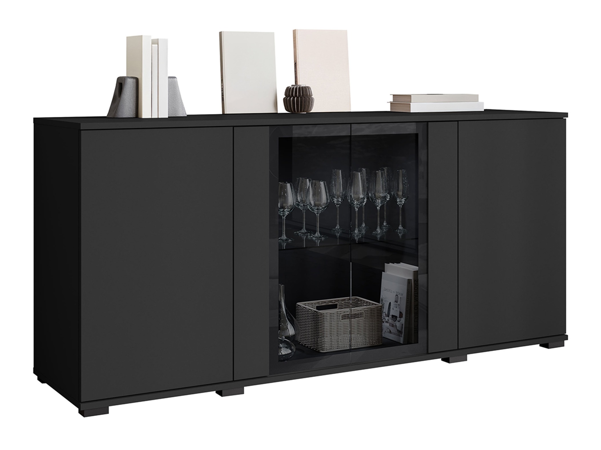 Sideboard Torcame 102 (Schwarz)