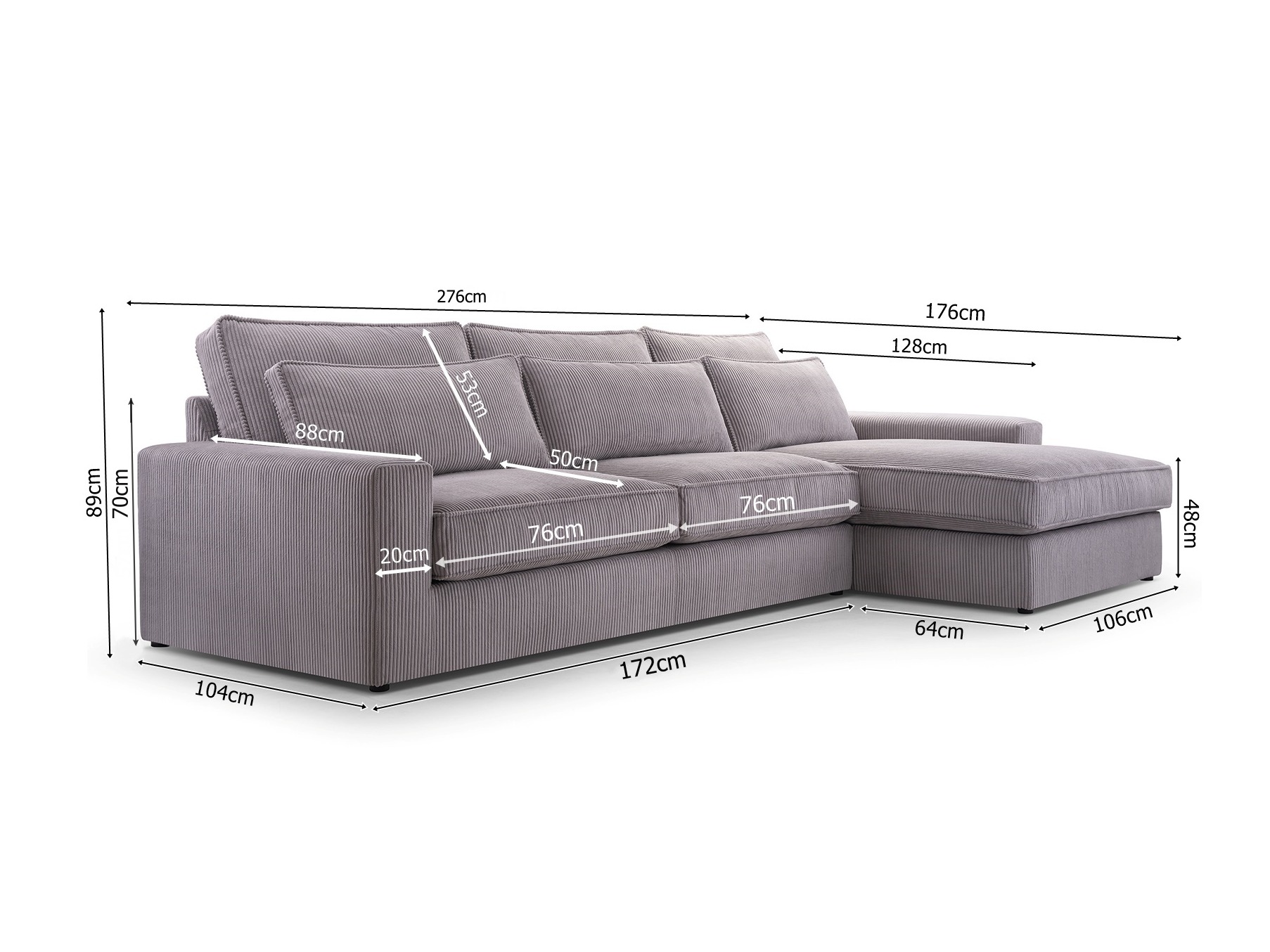 Ecksofa Lufkin 137 (Links)
