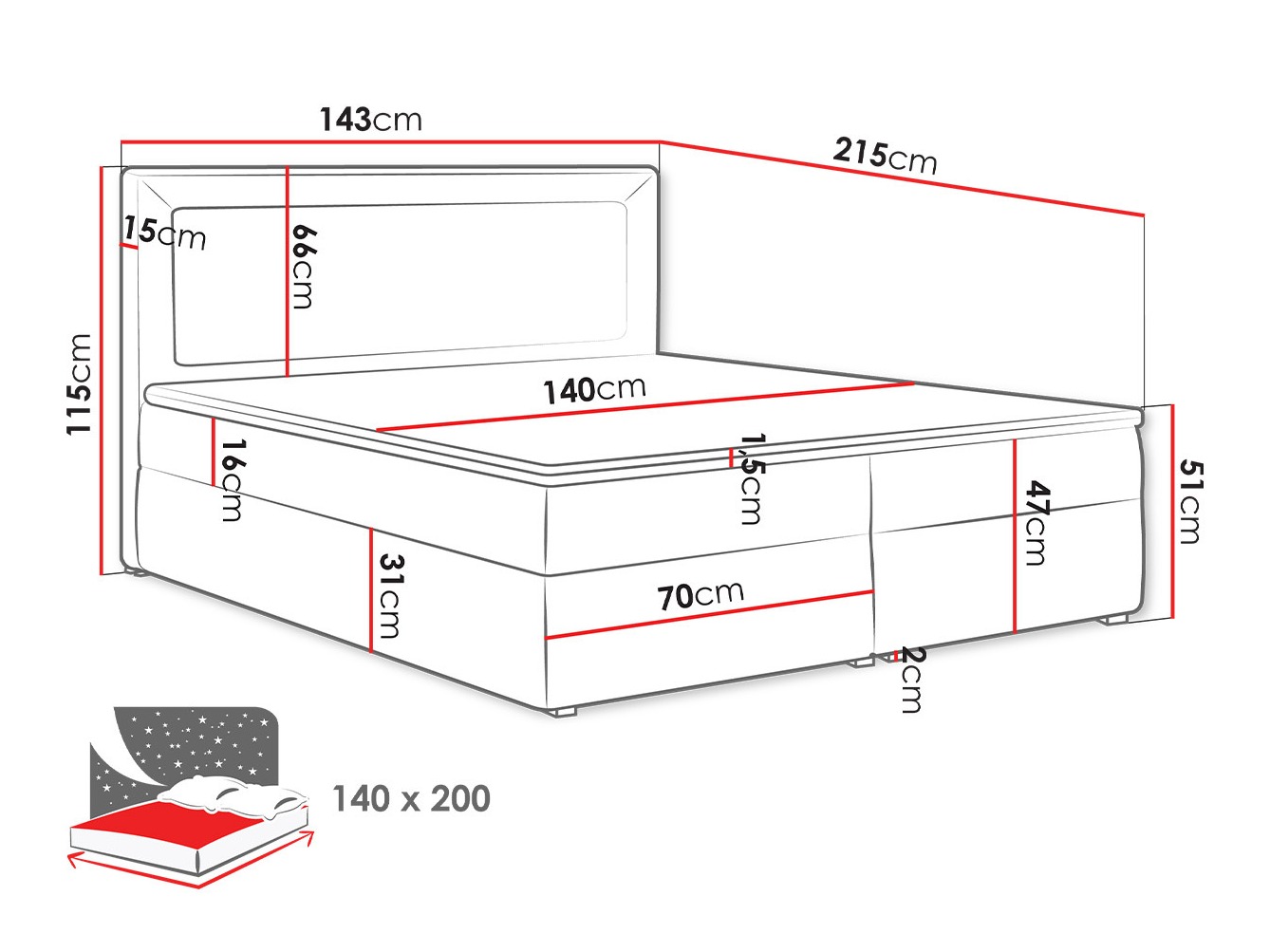 Boxspringbett Pomona 112 (Victoria 14 868)