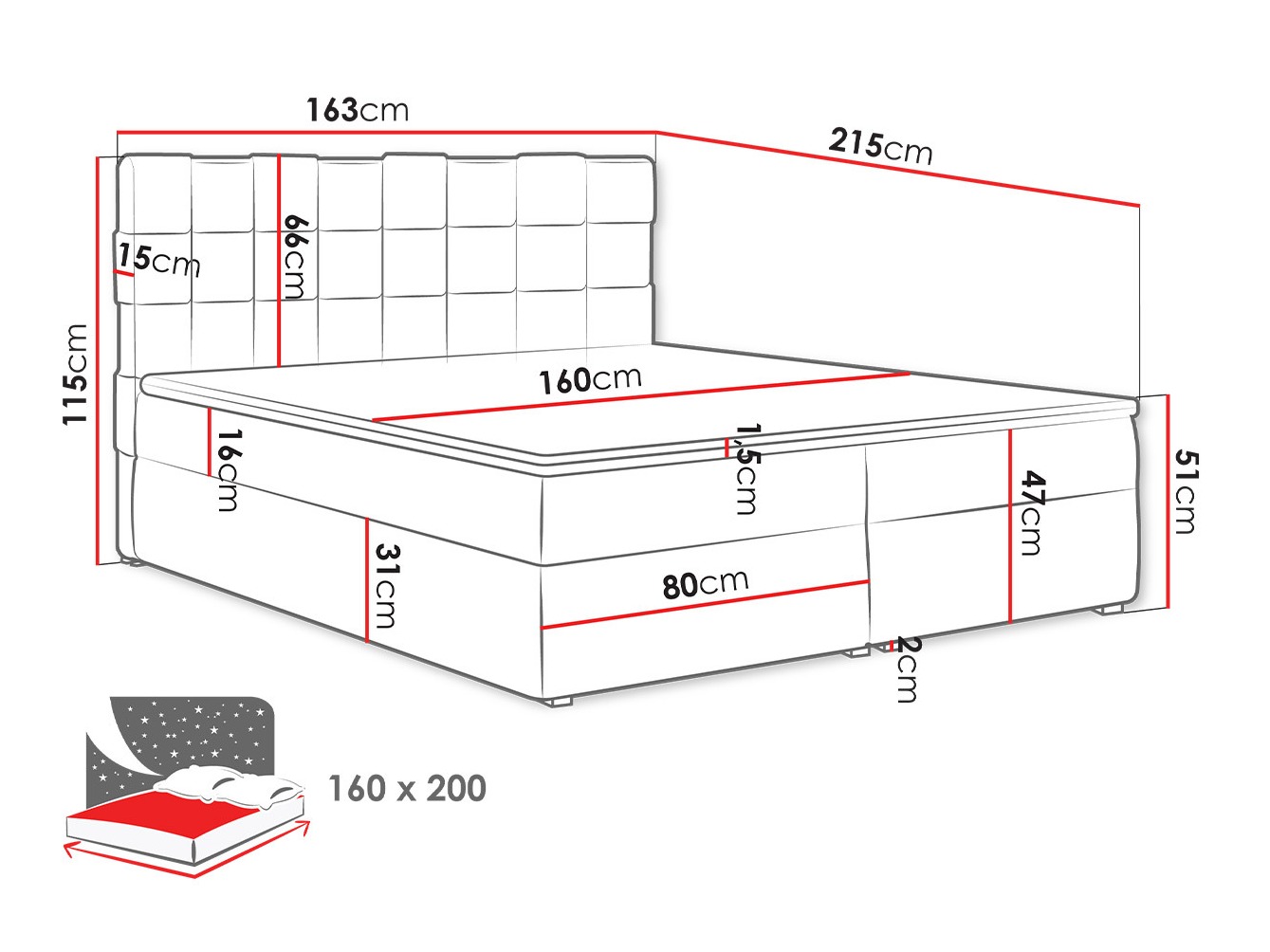 Boxspringbett Pomona 117 (Kronos 09)
