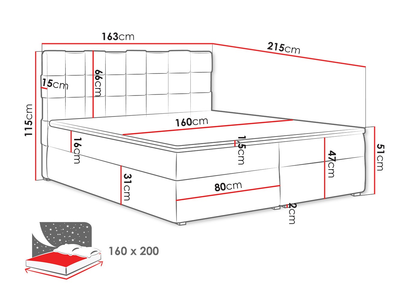 Boxspringbett Pomona 117 (Paros 05)
