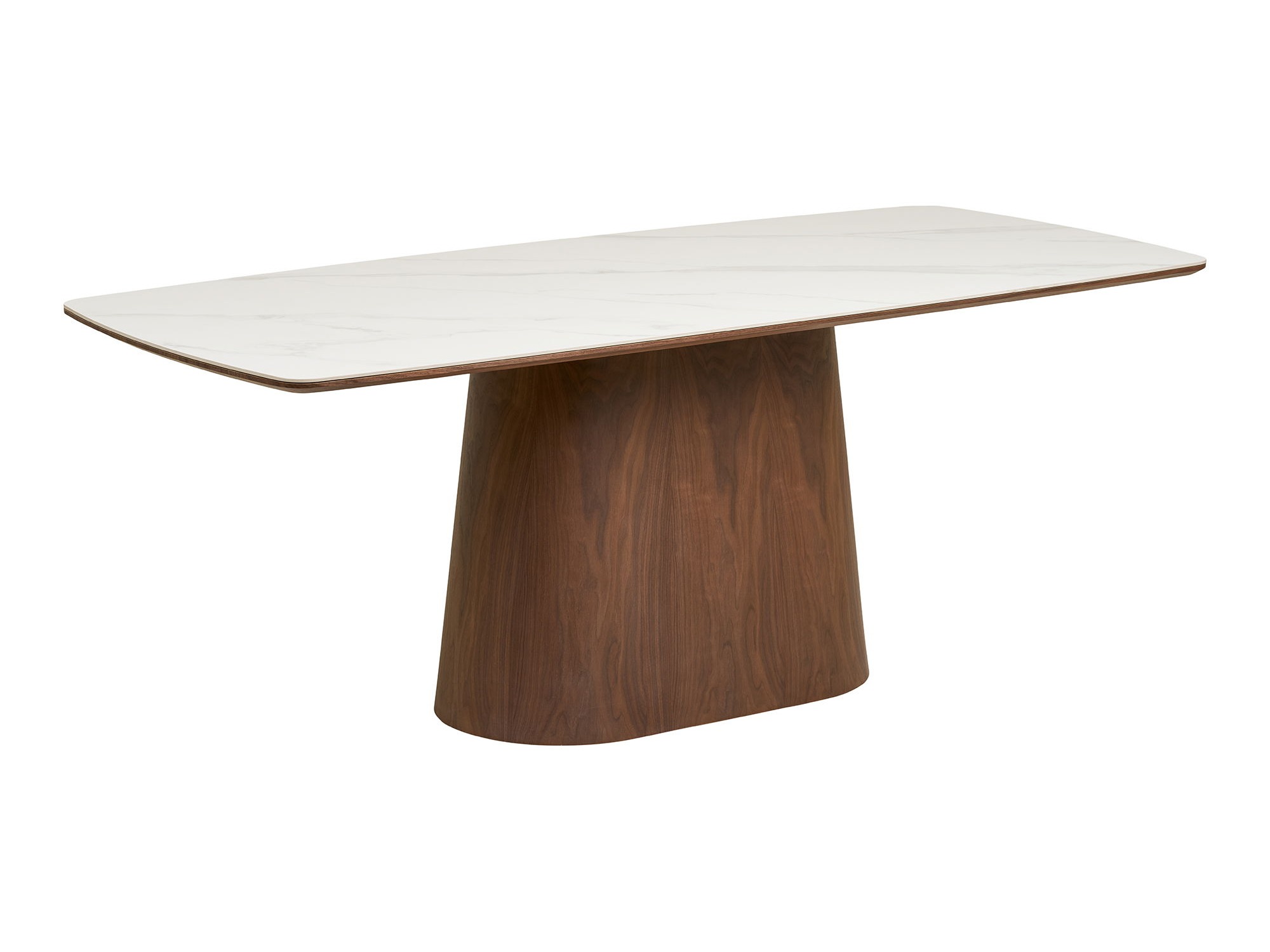 Tisch Brea 269 (Dunkelbraun + Weisser Marmor)