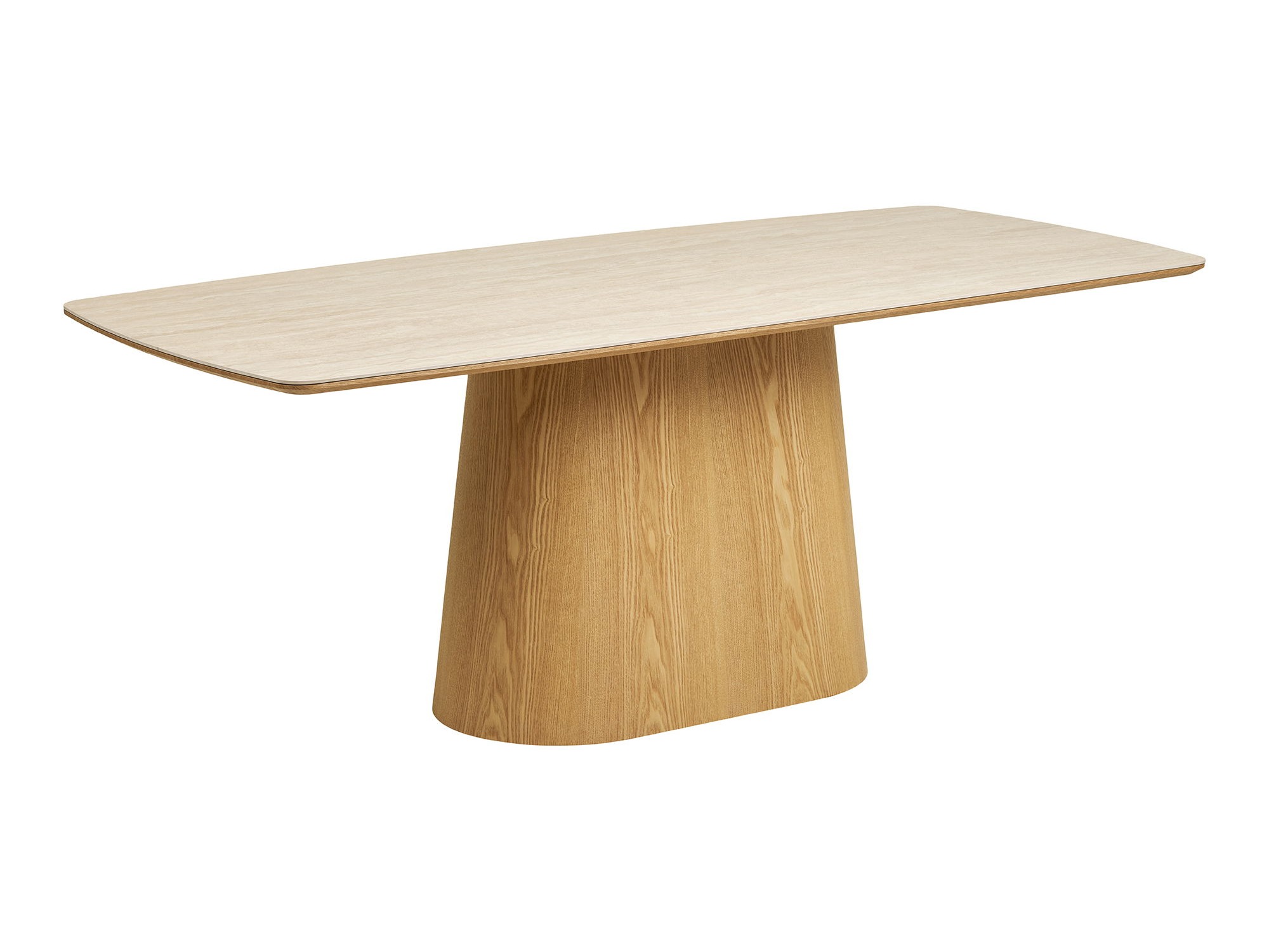 Tisch Brea 269 (Eichenholzoptik + Hell Travertine)