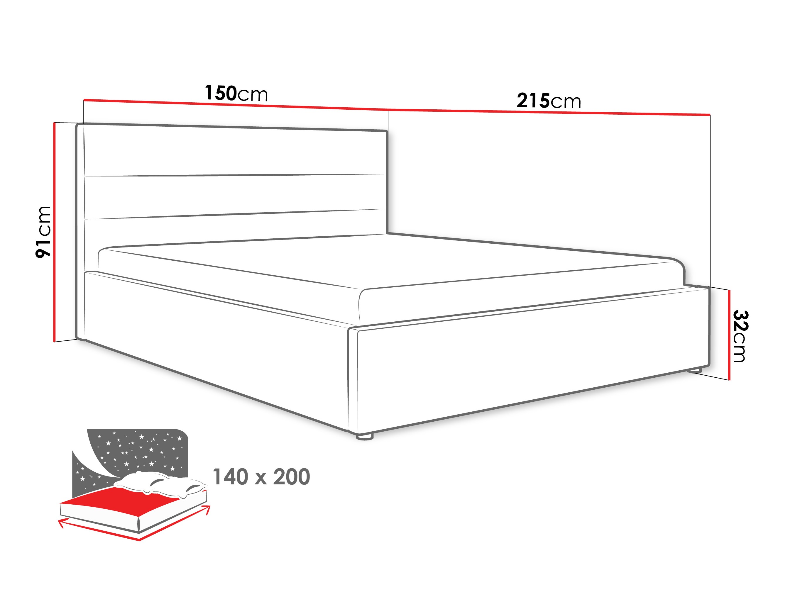 Bett Comfivo Fabos (Hlr 05)