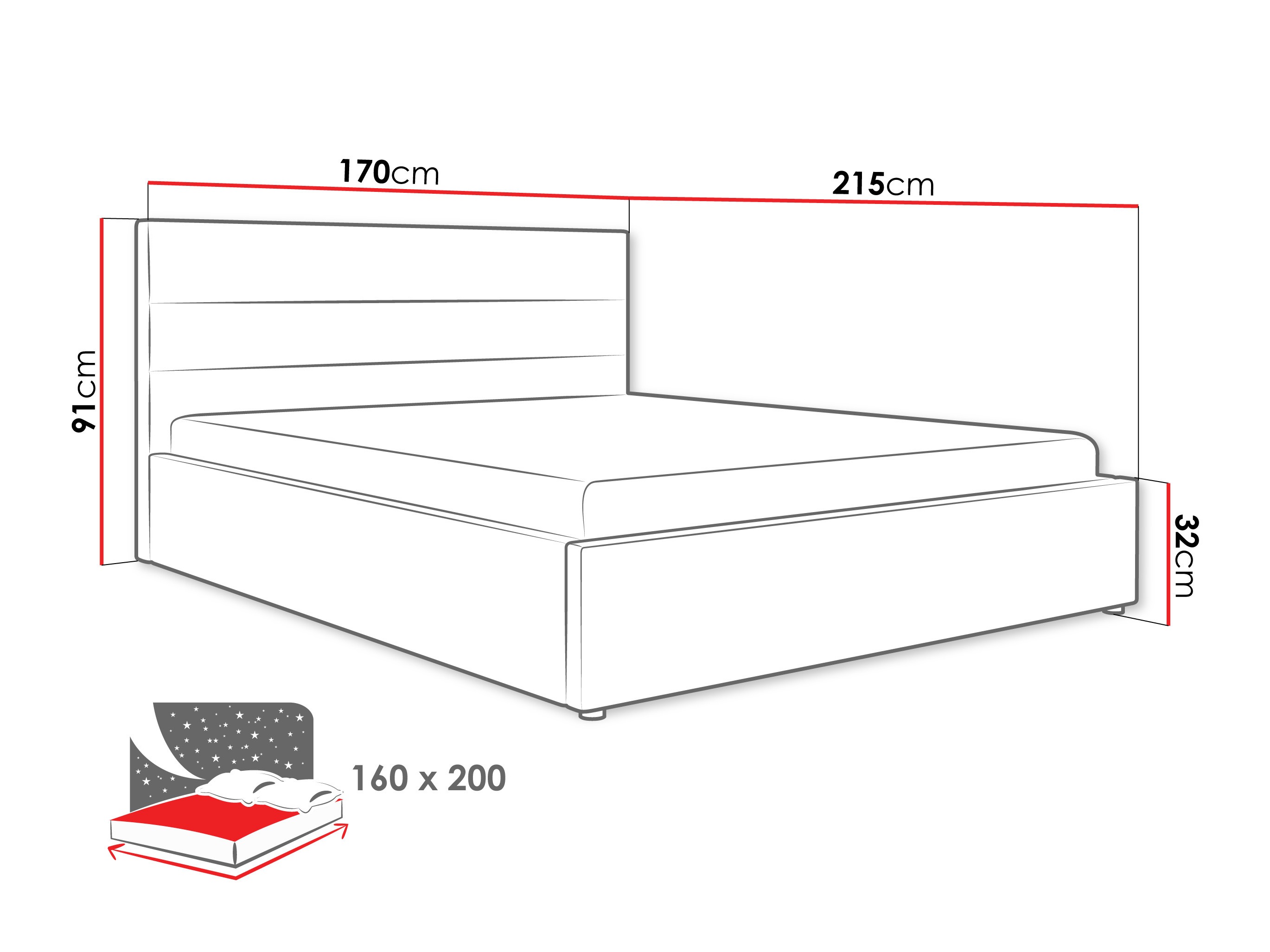 Bett Comfivo Fabos (Hlr 19)