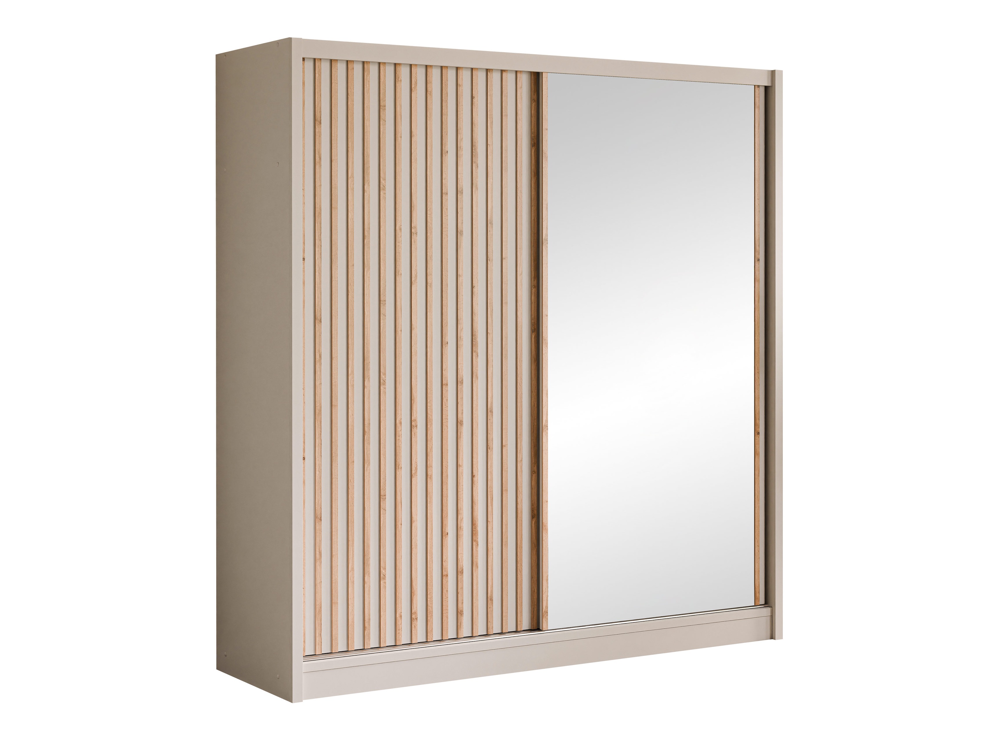 Kleiderschrank Gemes (Kaschmir + Wotan Eiche)
