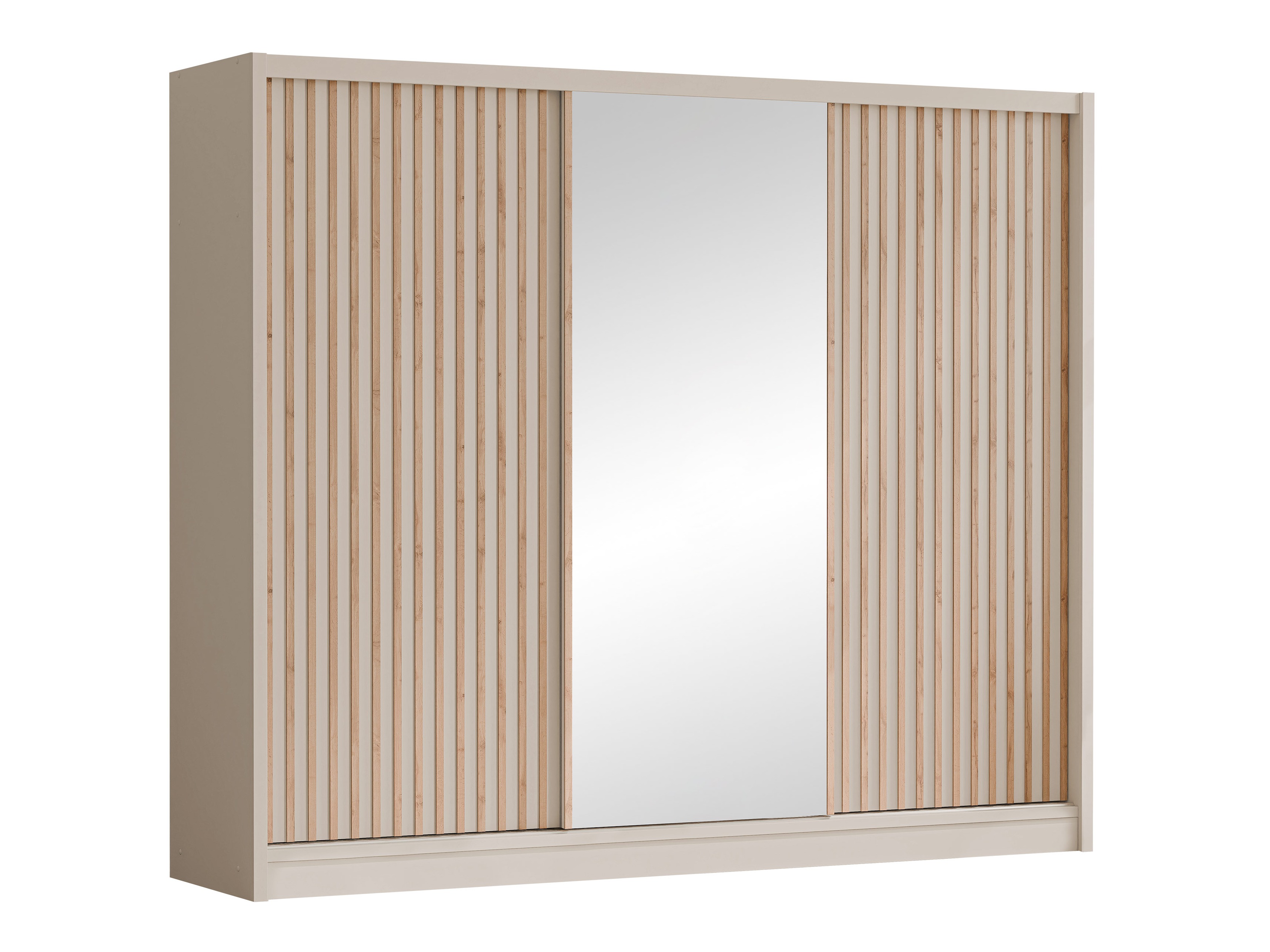 Kleiderschrank Honolulu 275 (Kaschmir + Wotan Eiche)