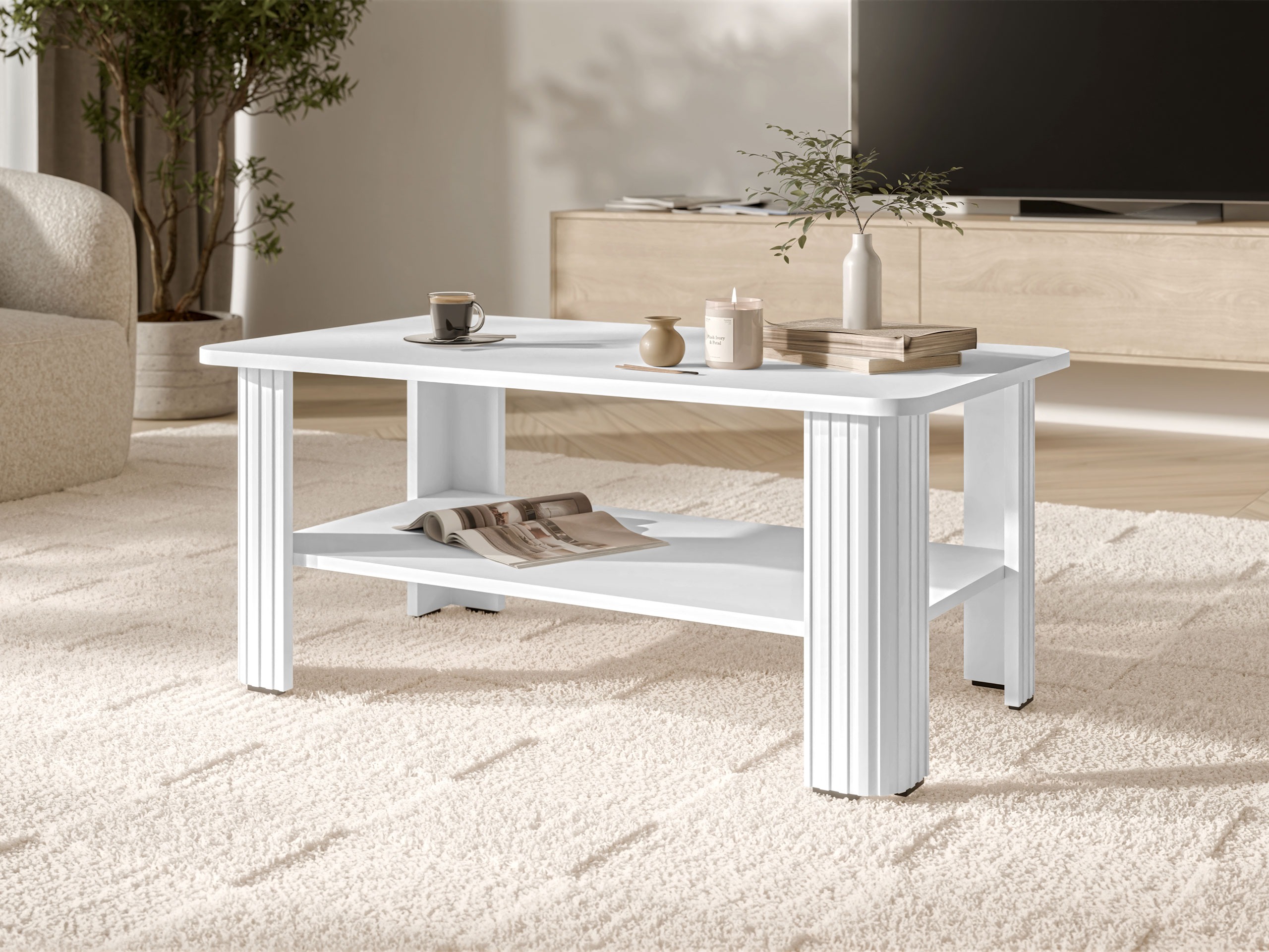 Couchtisch Charlotte 213 (Weiss)