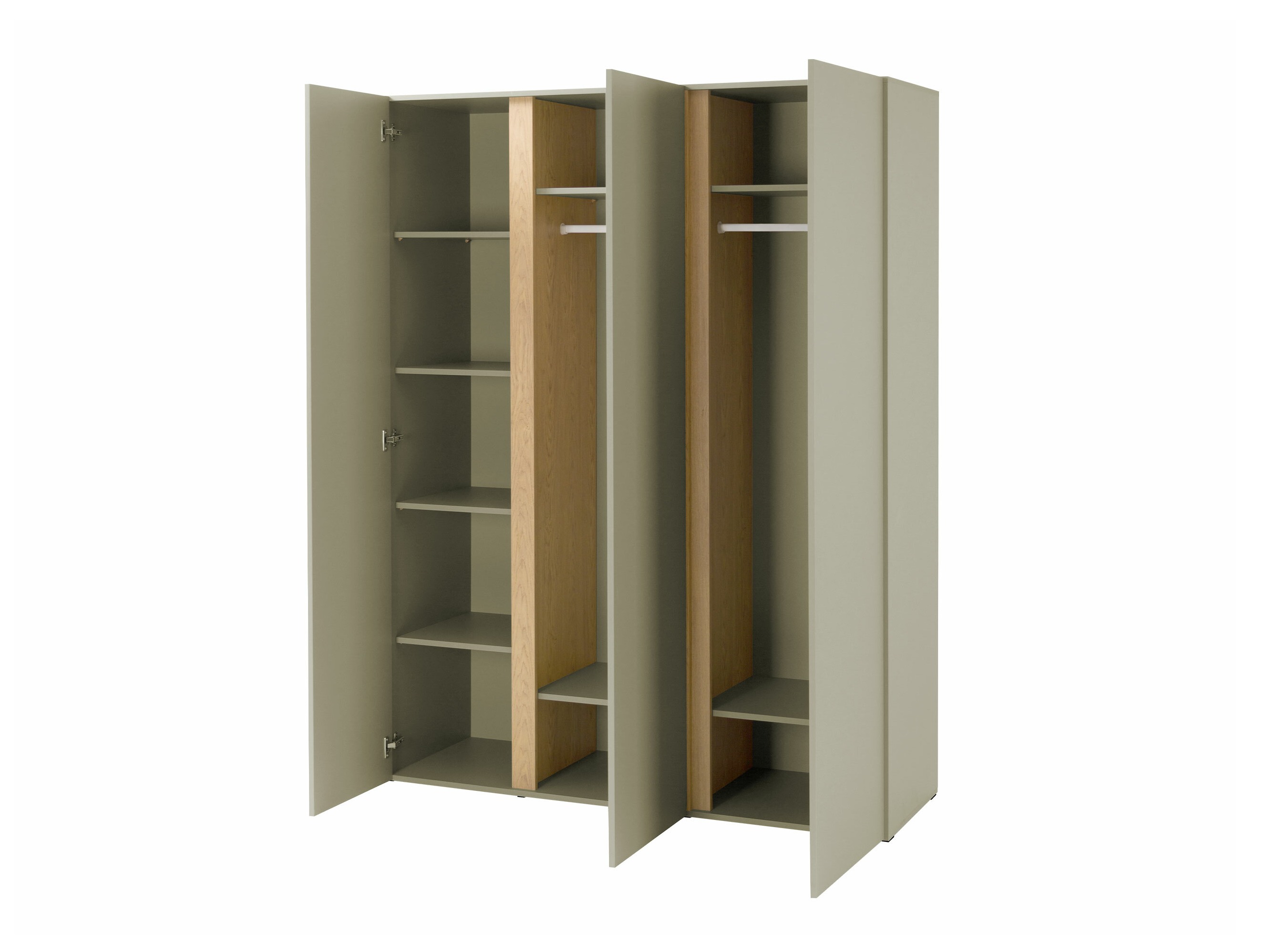 Kleiderschrank Fiosono 100 (Beige + Eichenholzoptik hell)