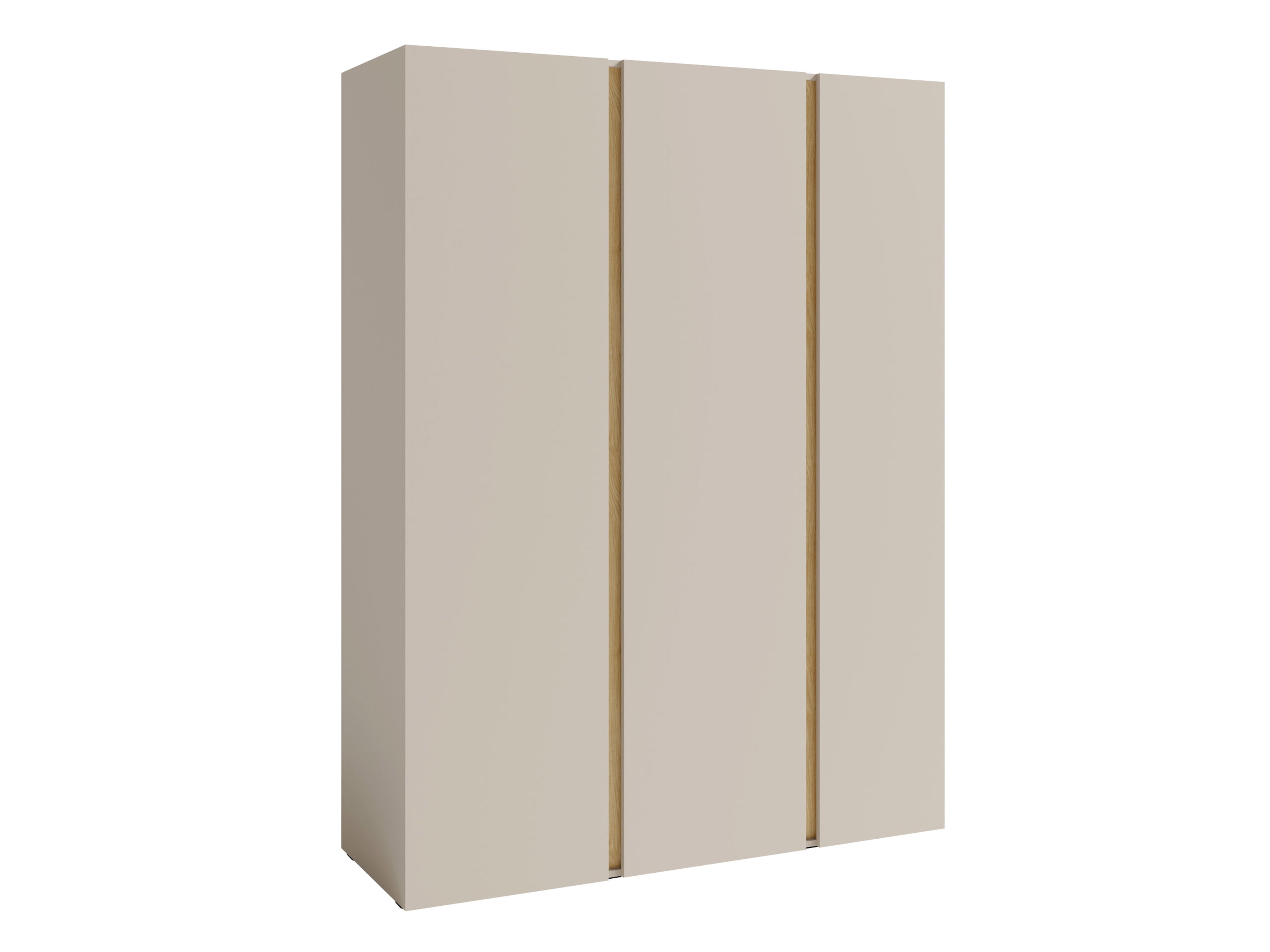 Kleiderschrank Fiosono 100 (Beige + Eichenholzoptik)