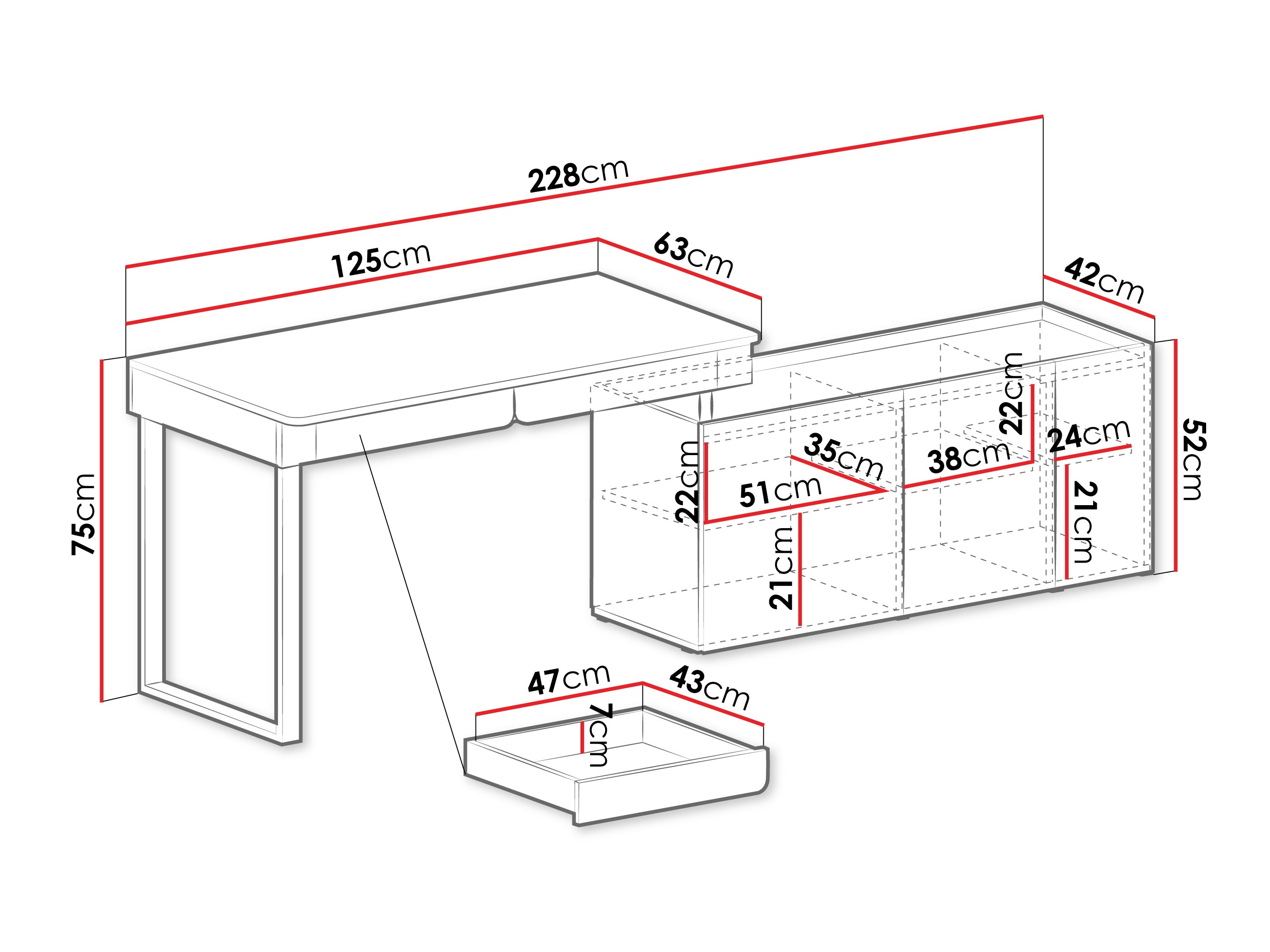 Eckschreibtisch Fiosono 110 (Staubiges Grün + Eichenholzoptik)