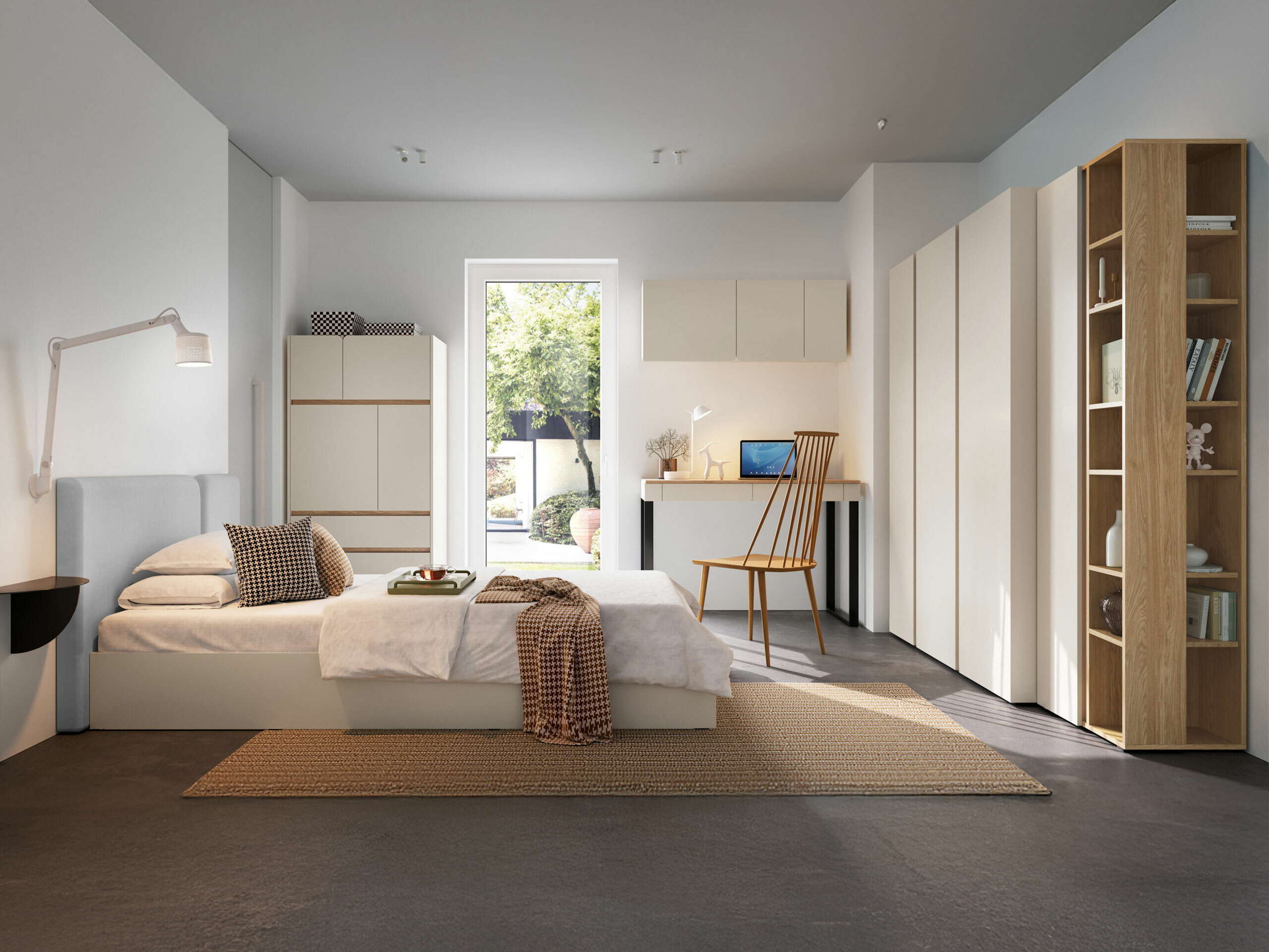 Regal Fiosono 104 (Beige + Eichenholzoptik hell)