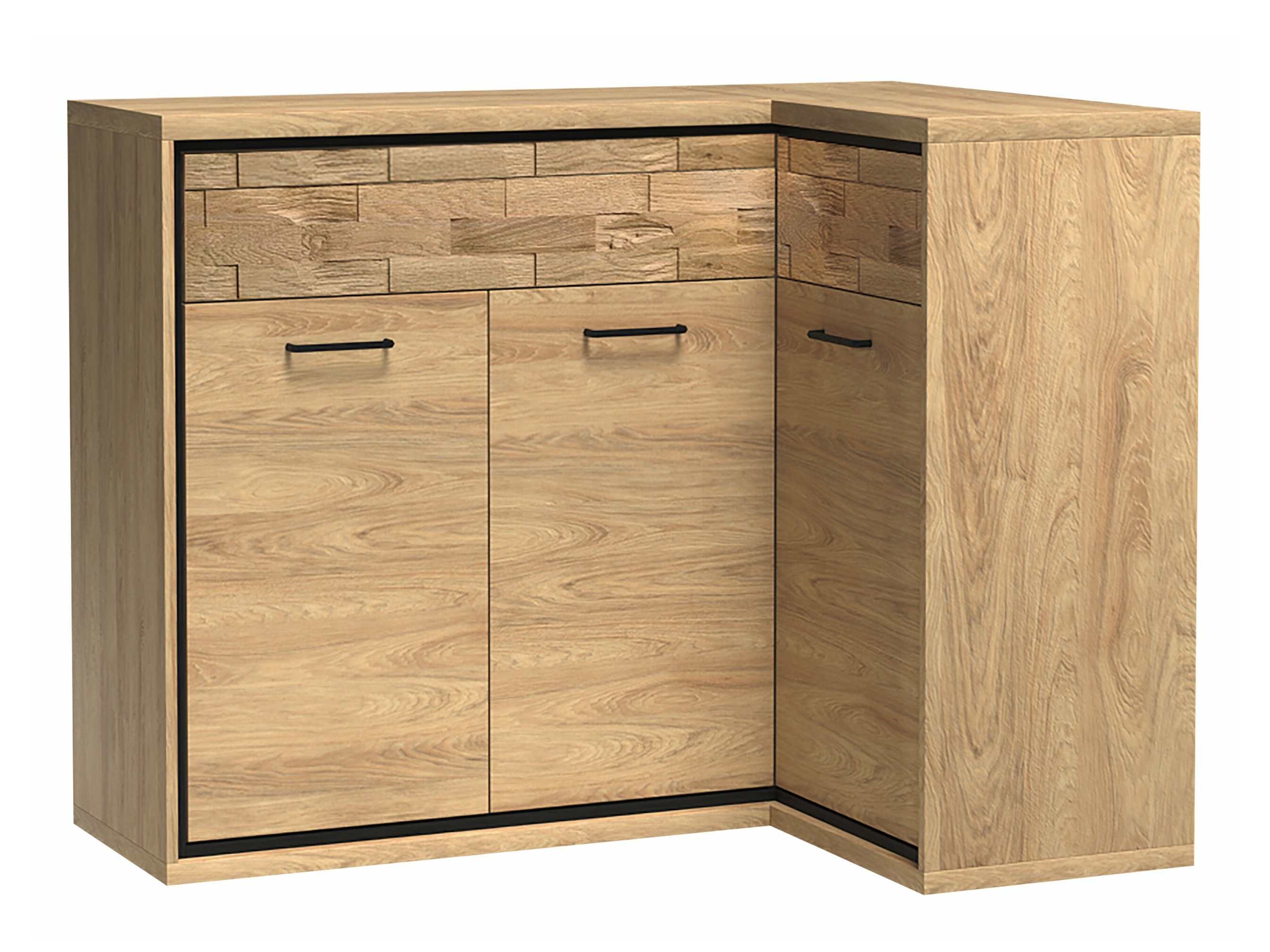 Eckige Kommode Etrmoni 106 (Helles Holz + Eiche)