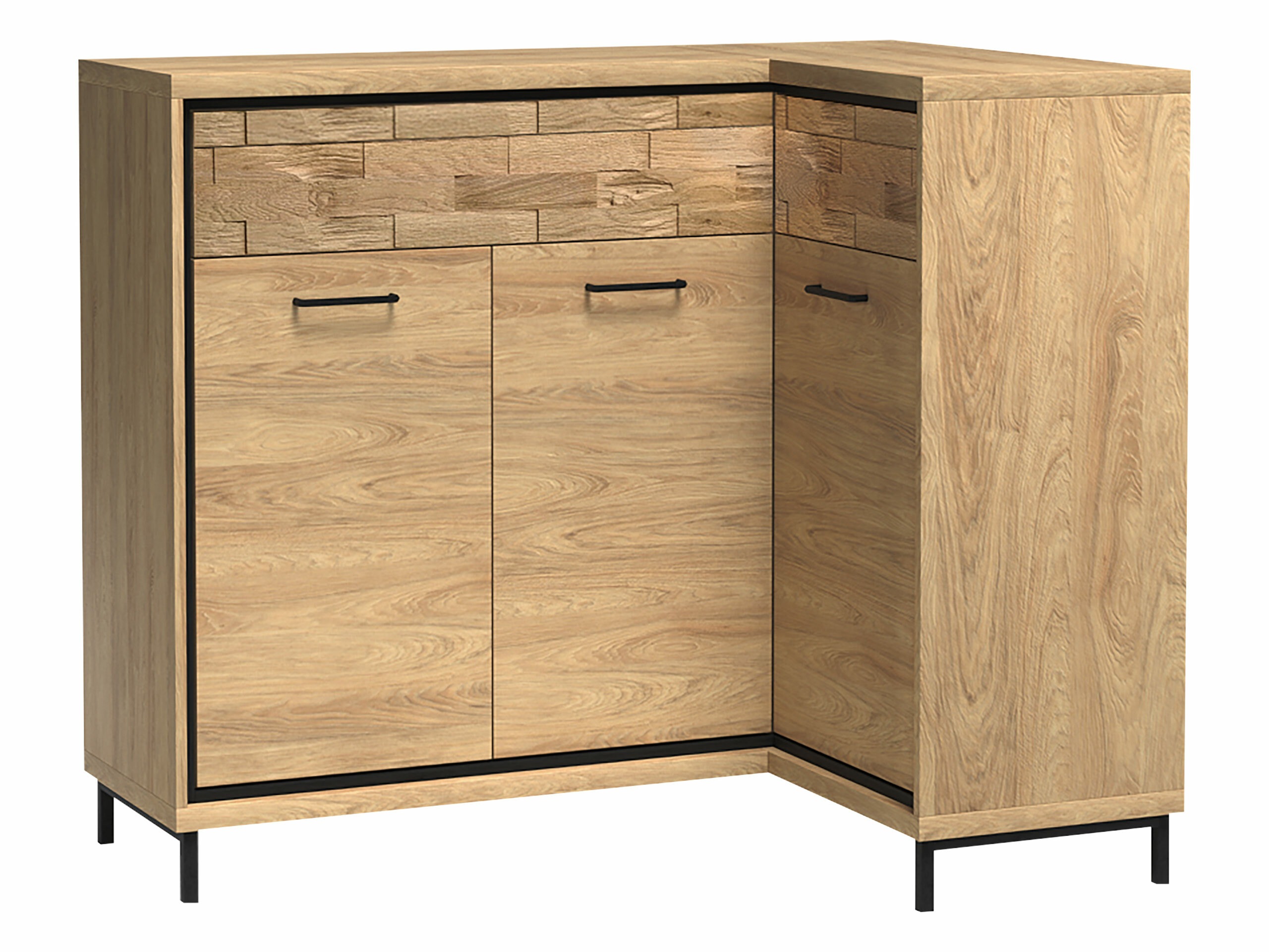 Eckige Kommode Etrmoni 106 (Helles Holz + Eiche)