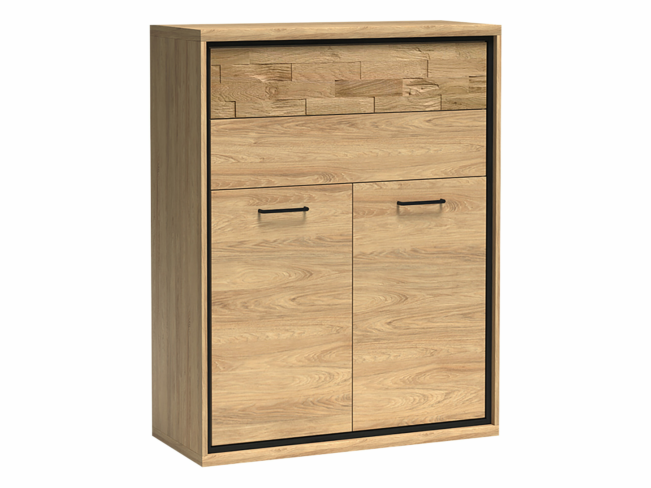 Kommode Etrmoni 103 (Helles Holz + Eichenholzoptik)