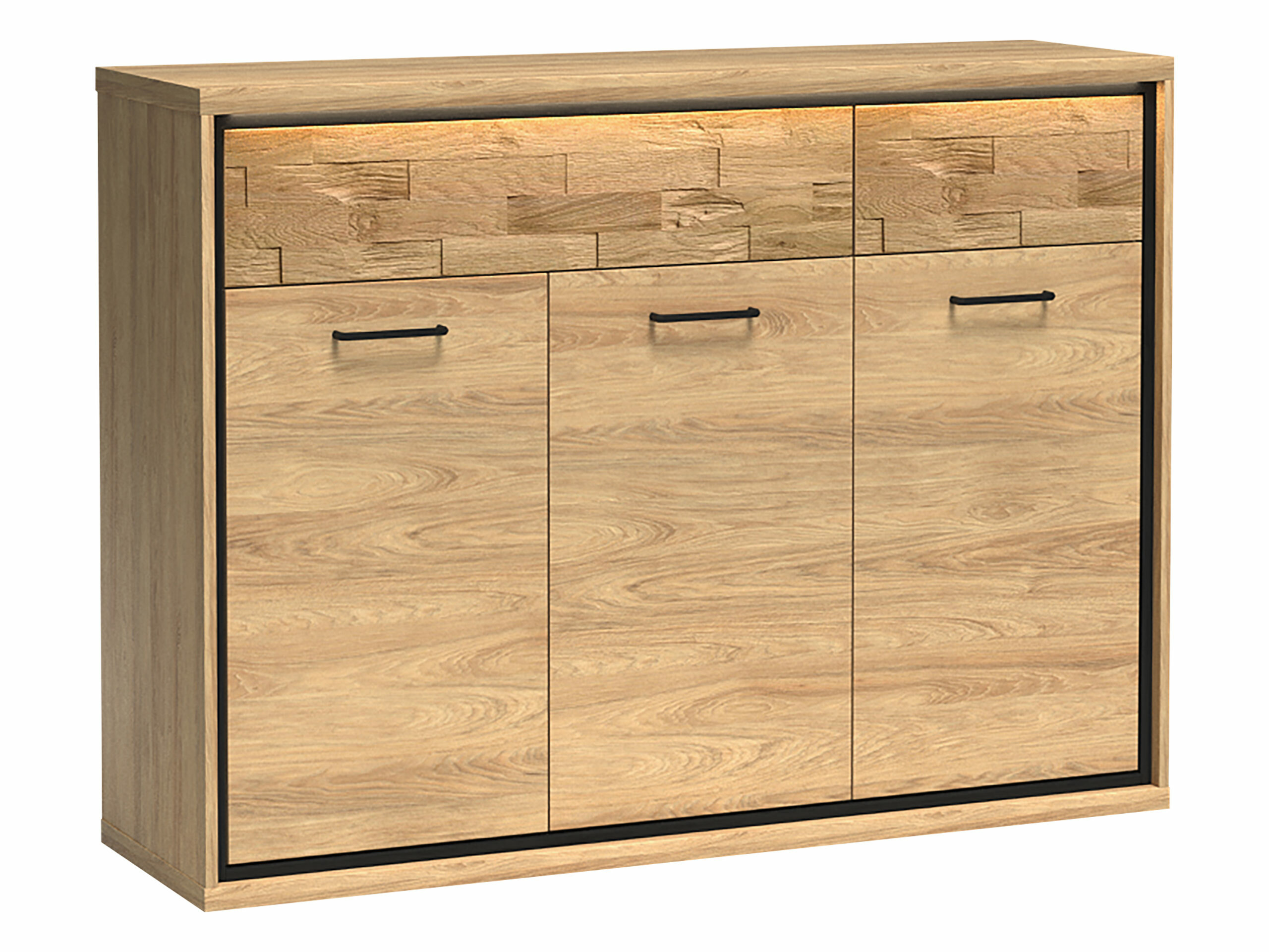 Kommode Etrmoni 104 (Helles Holz + Eiche)
