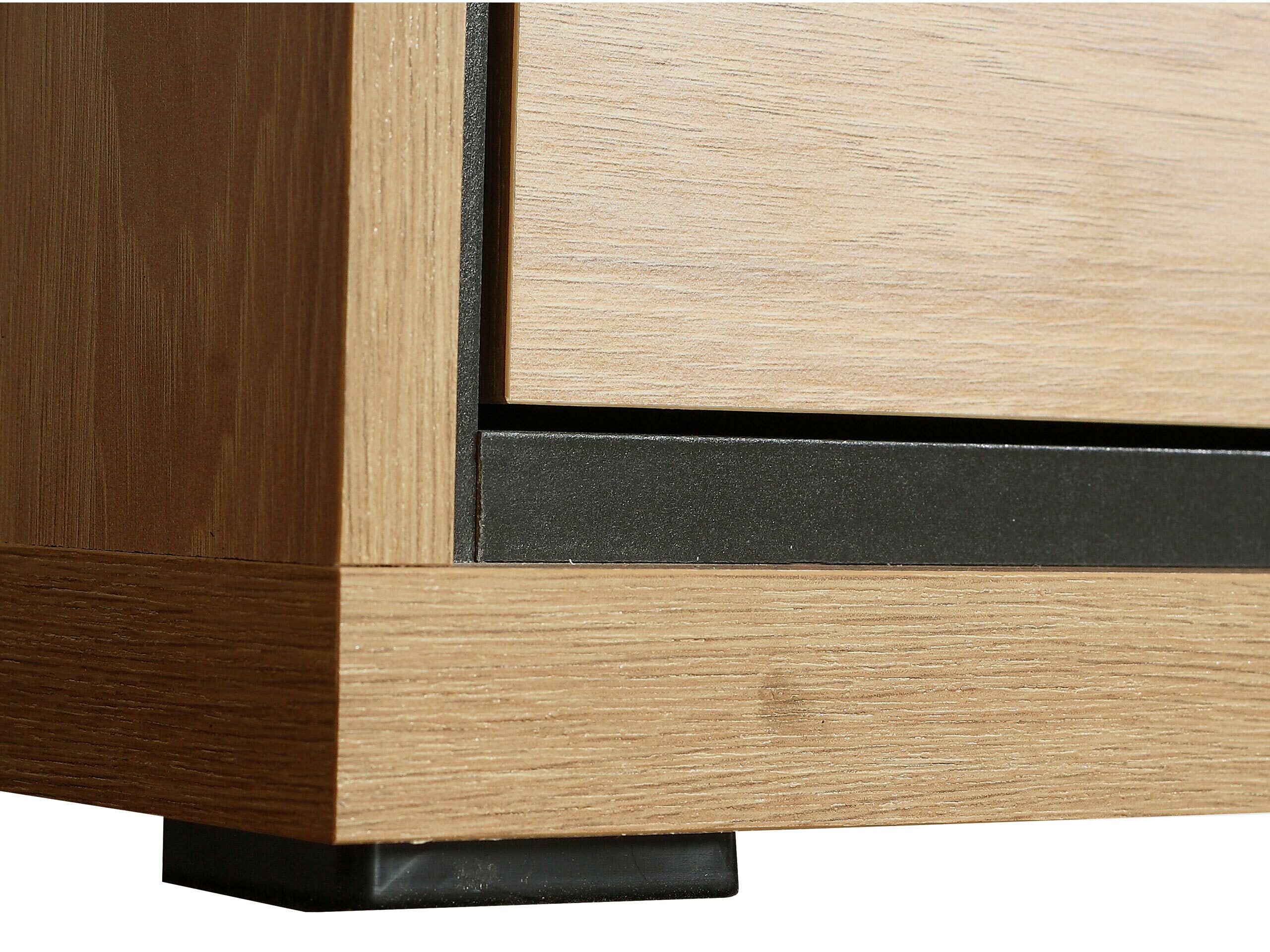 Kommode Etrmoni 105 (Helles Holz + Eichenholzoptik)