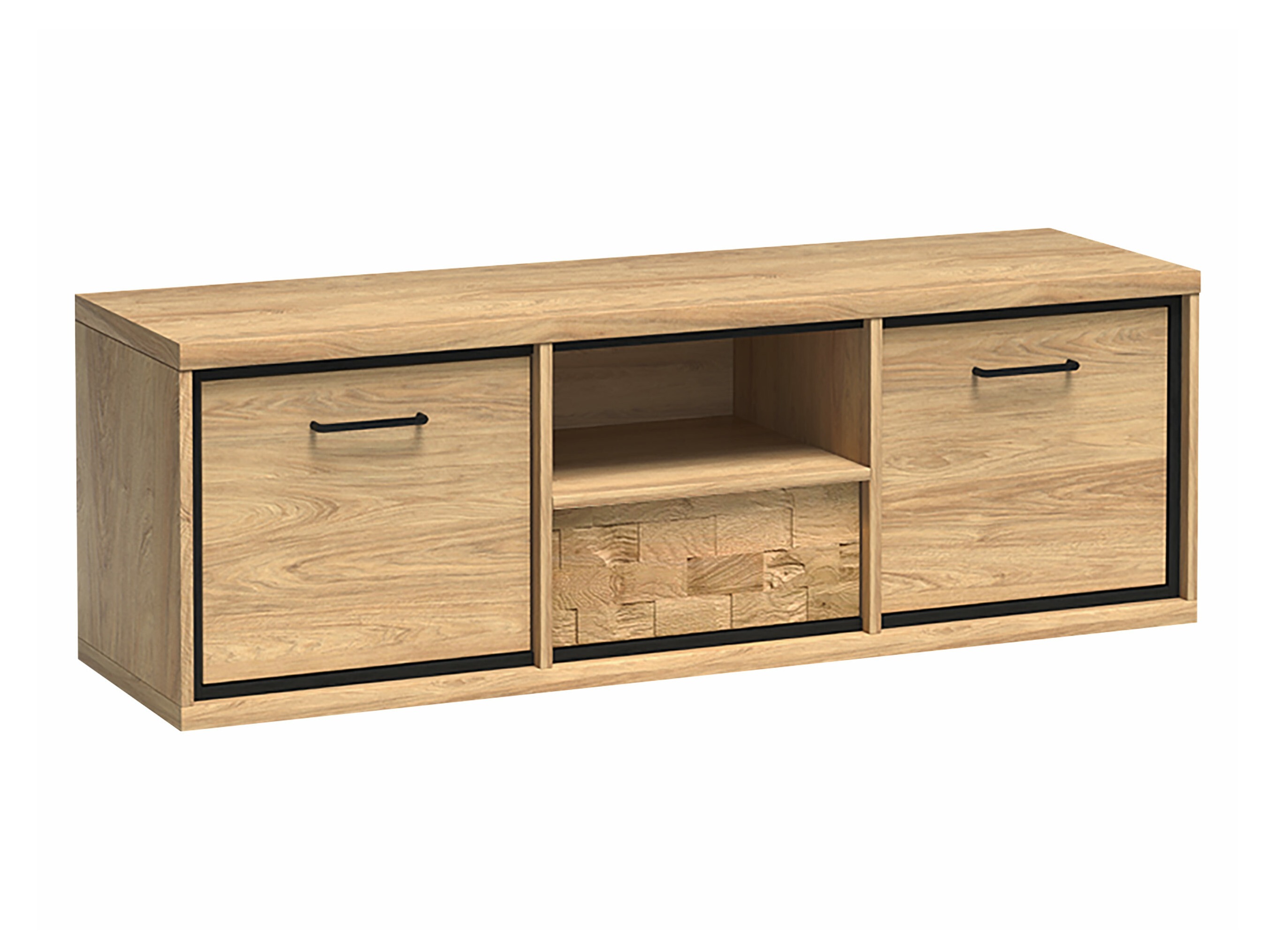 TV-Möbel Etrmoni 112 (Helles Holz + Eiche)