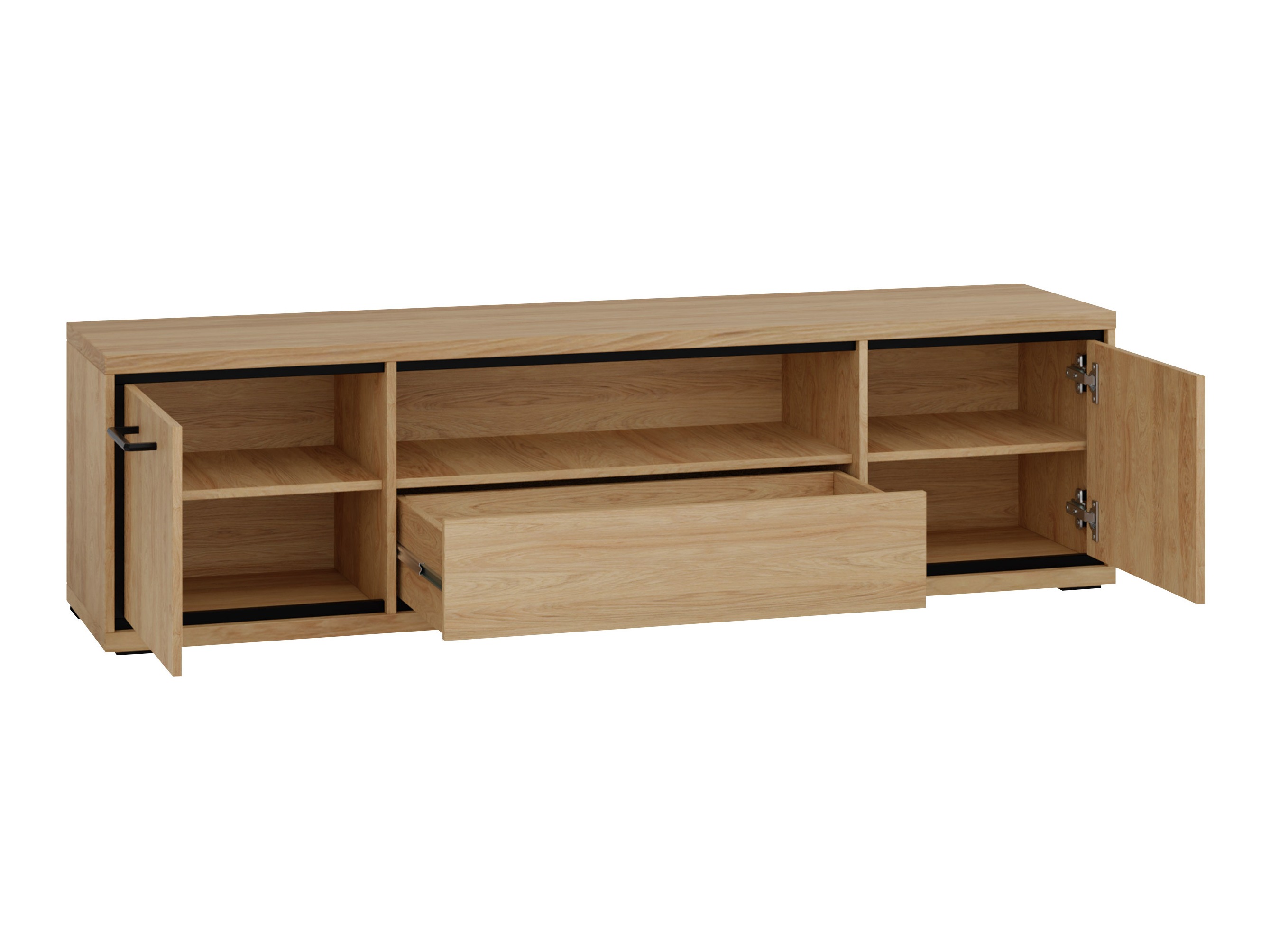 Wohnzimmer-Set Etrmoni 118 (Helles Holz + Eiche)