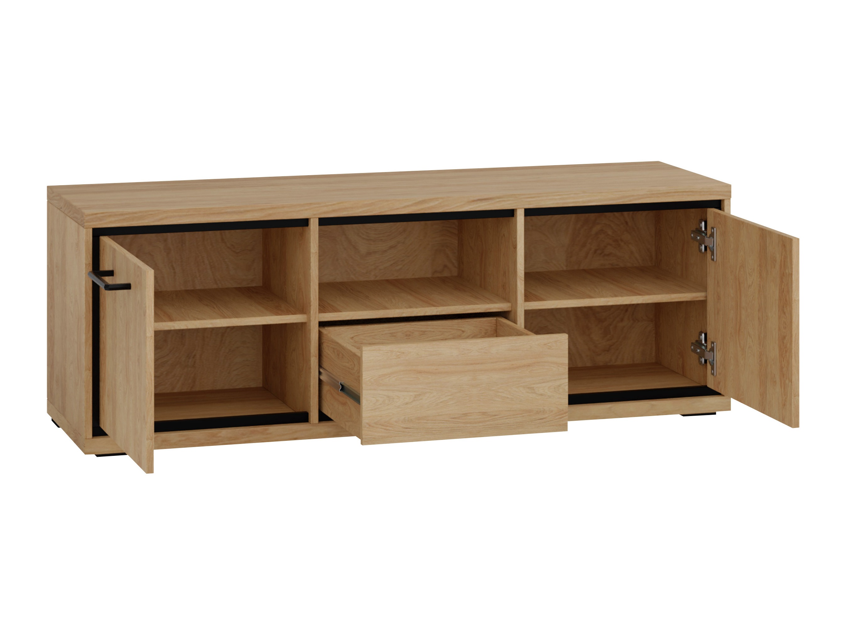 Wohnzimmer-Set Etrmoni 119 (Helles Holz + Eiche)