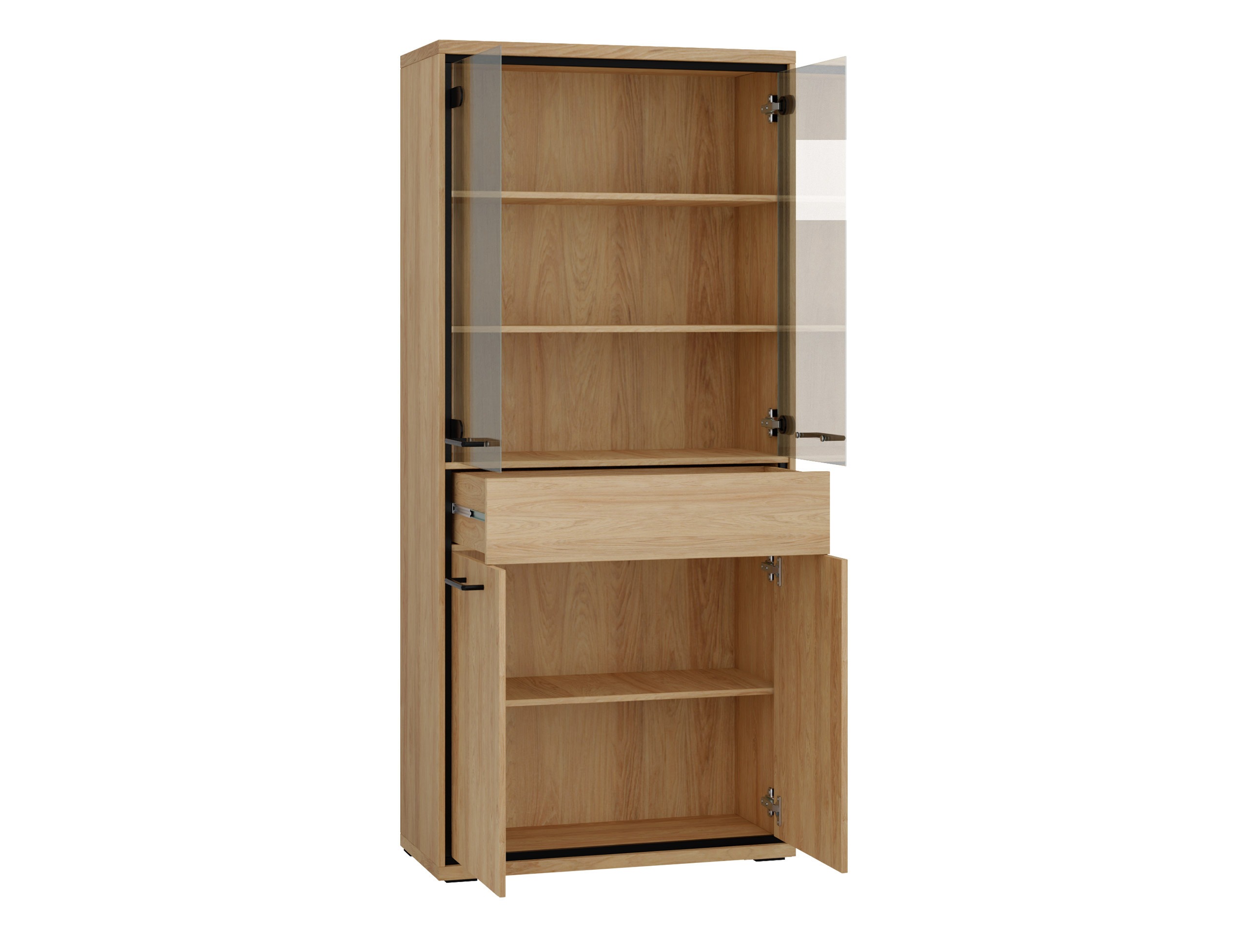 Wohnzimmer-Set Etrmoni 119 (Helles Holz + Eiche)
