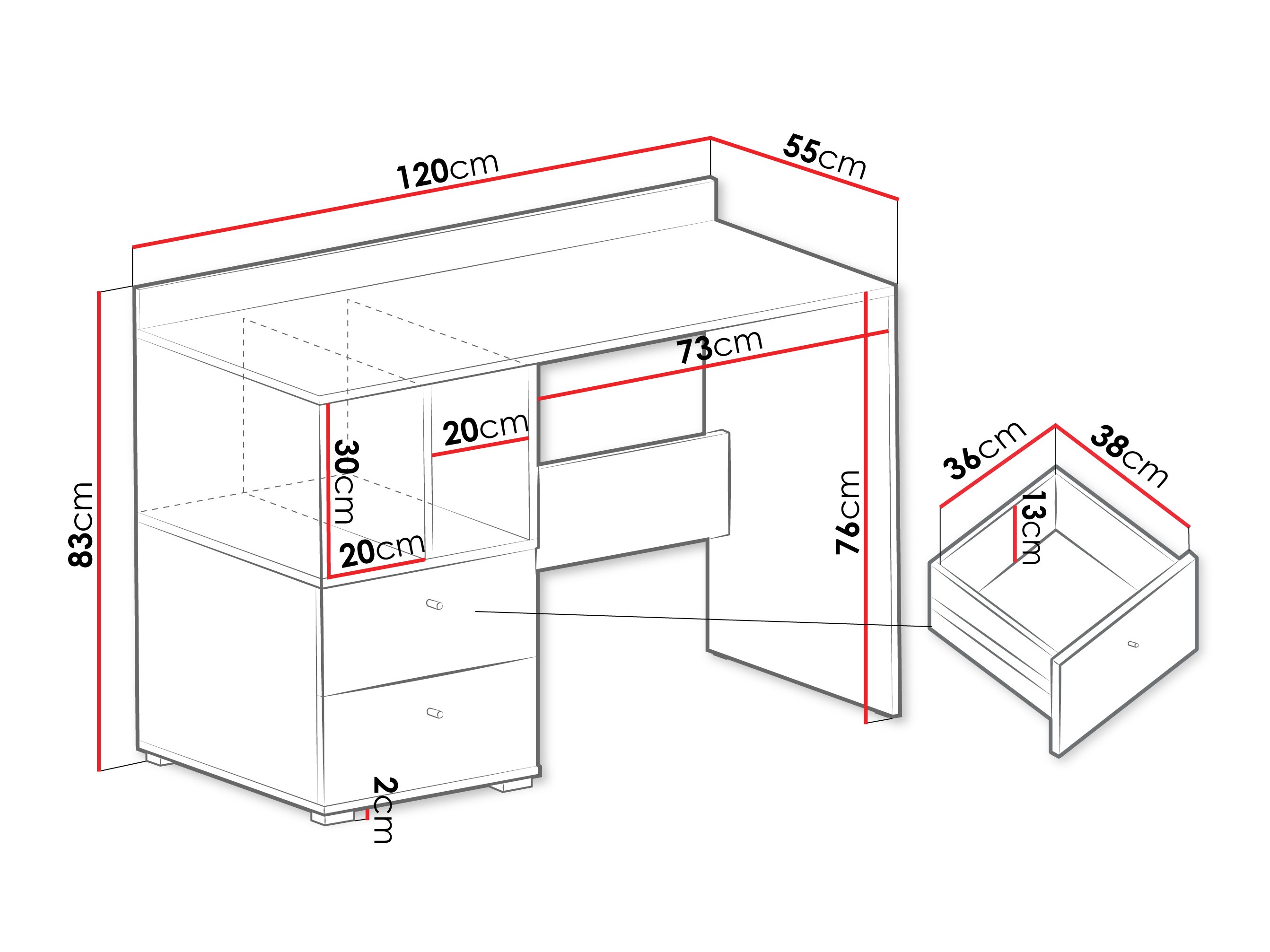 Bürotisch Ciravie 104