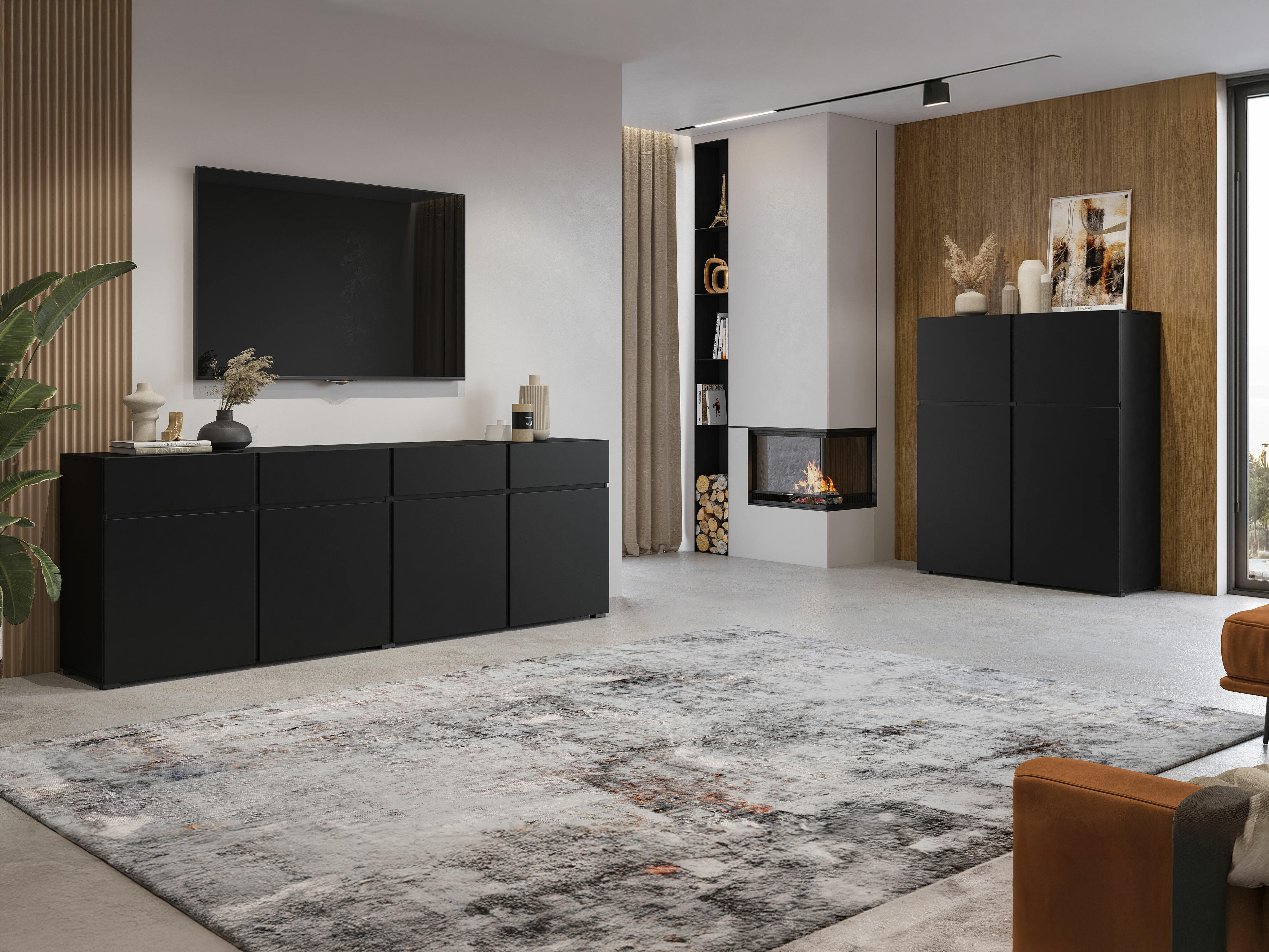 Kommode Alfere 100 (Schwarz)